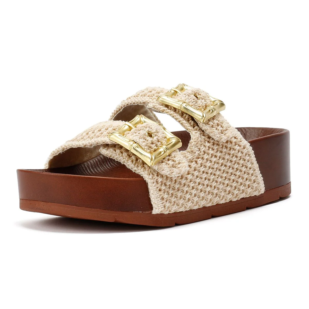 Desert Fleur Super Crochet Women's Natural Sandals - Image 3