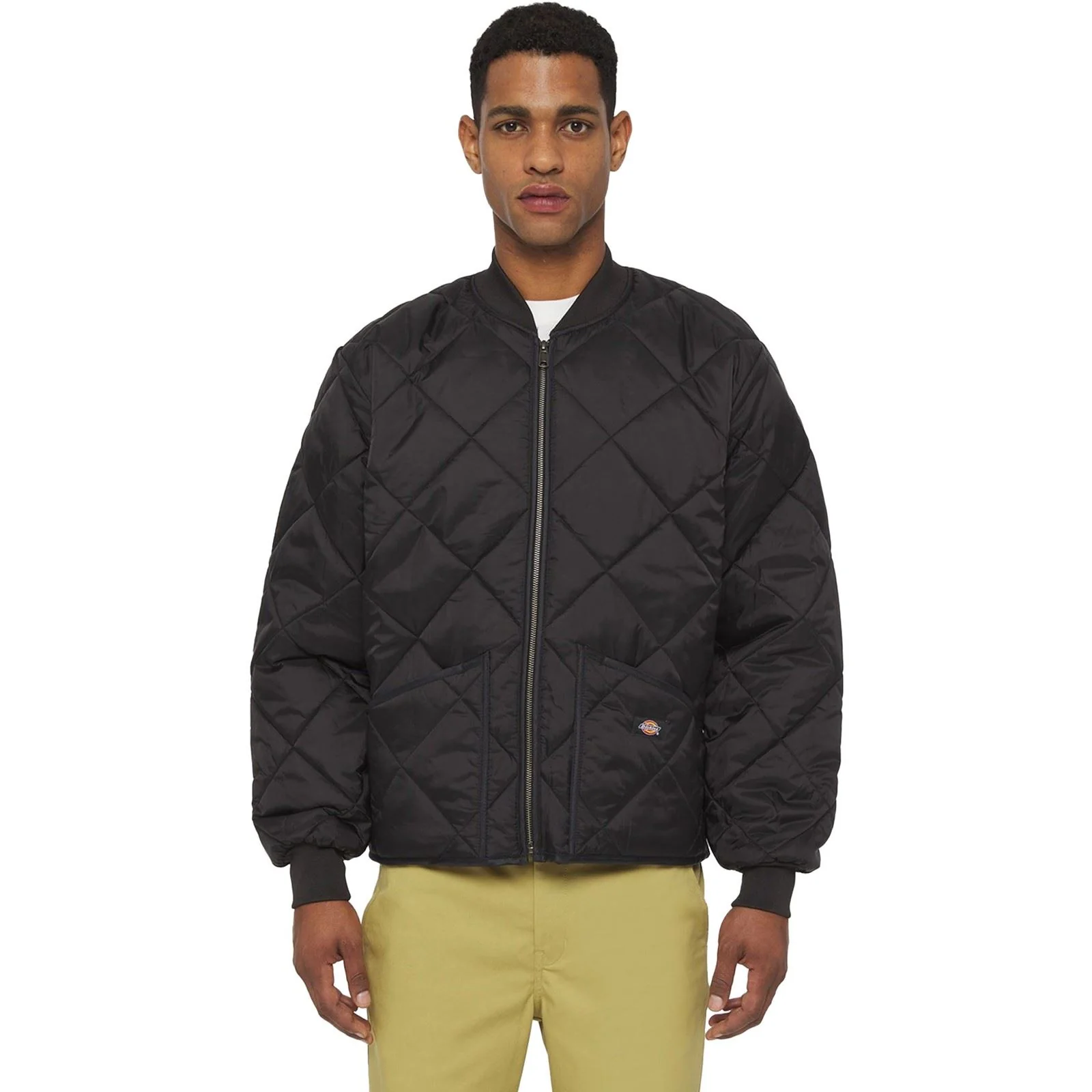 Dickies Men's Diamond Quilted Nylon Jacket in Black - Image 9