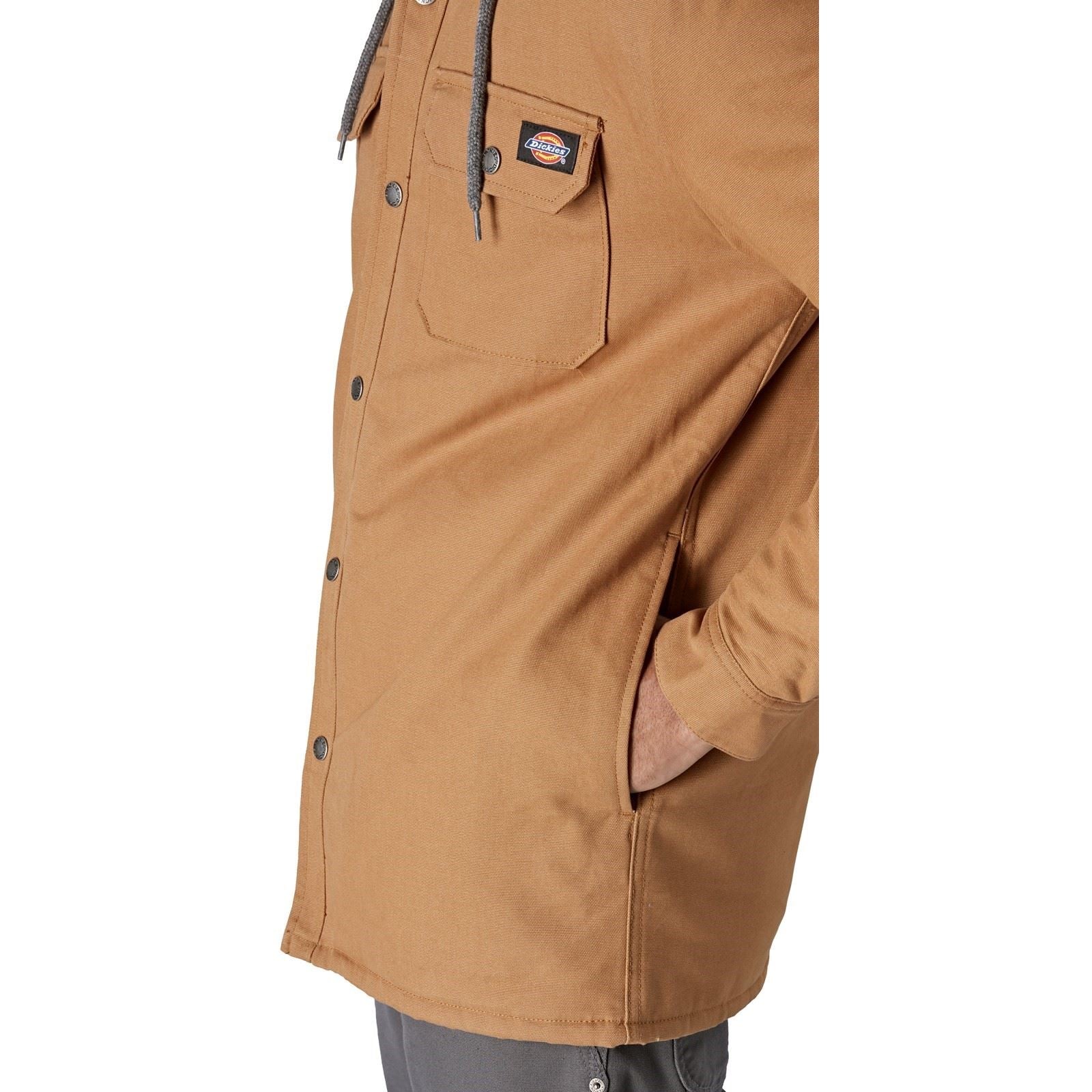 Dickies Men's Duck Shirt Jacket in Brown Duck - Image 5