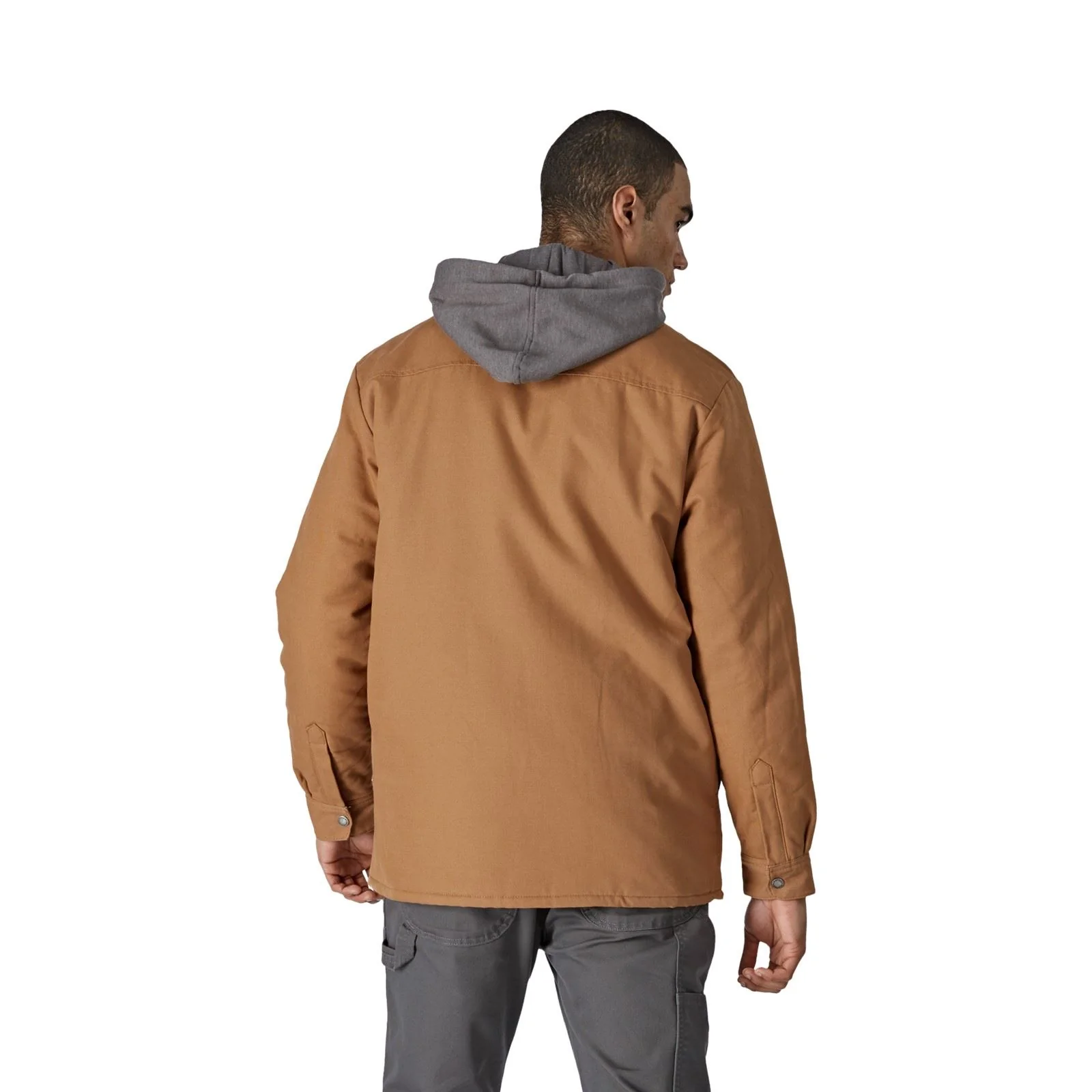 Dickies Men's Duck Shirt Jacket in Brown Duck - Image 7