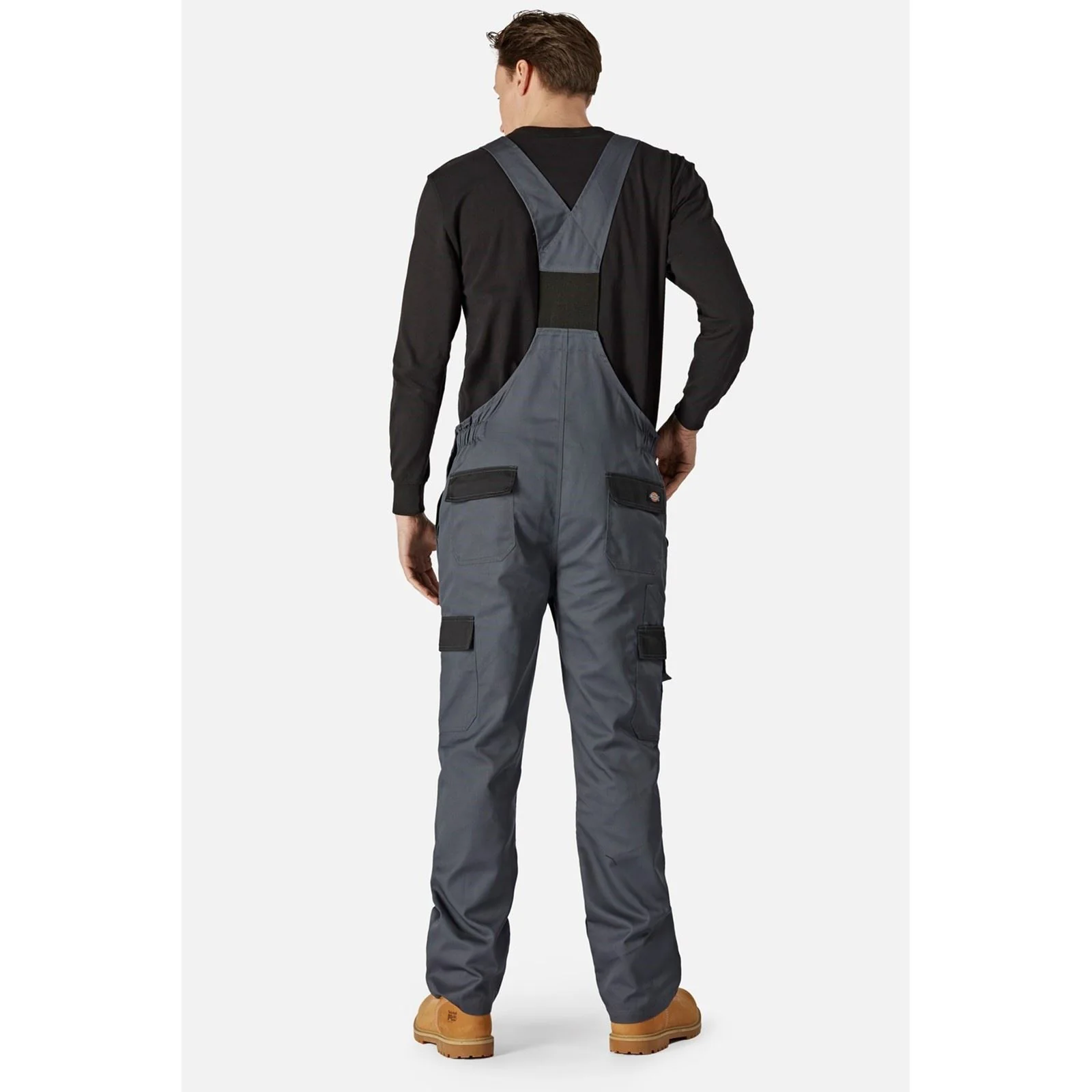Dickies Everyday Bib and Brace Polyester Men's Grey Work Overall - Image 2