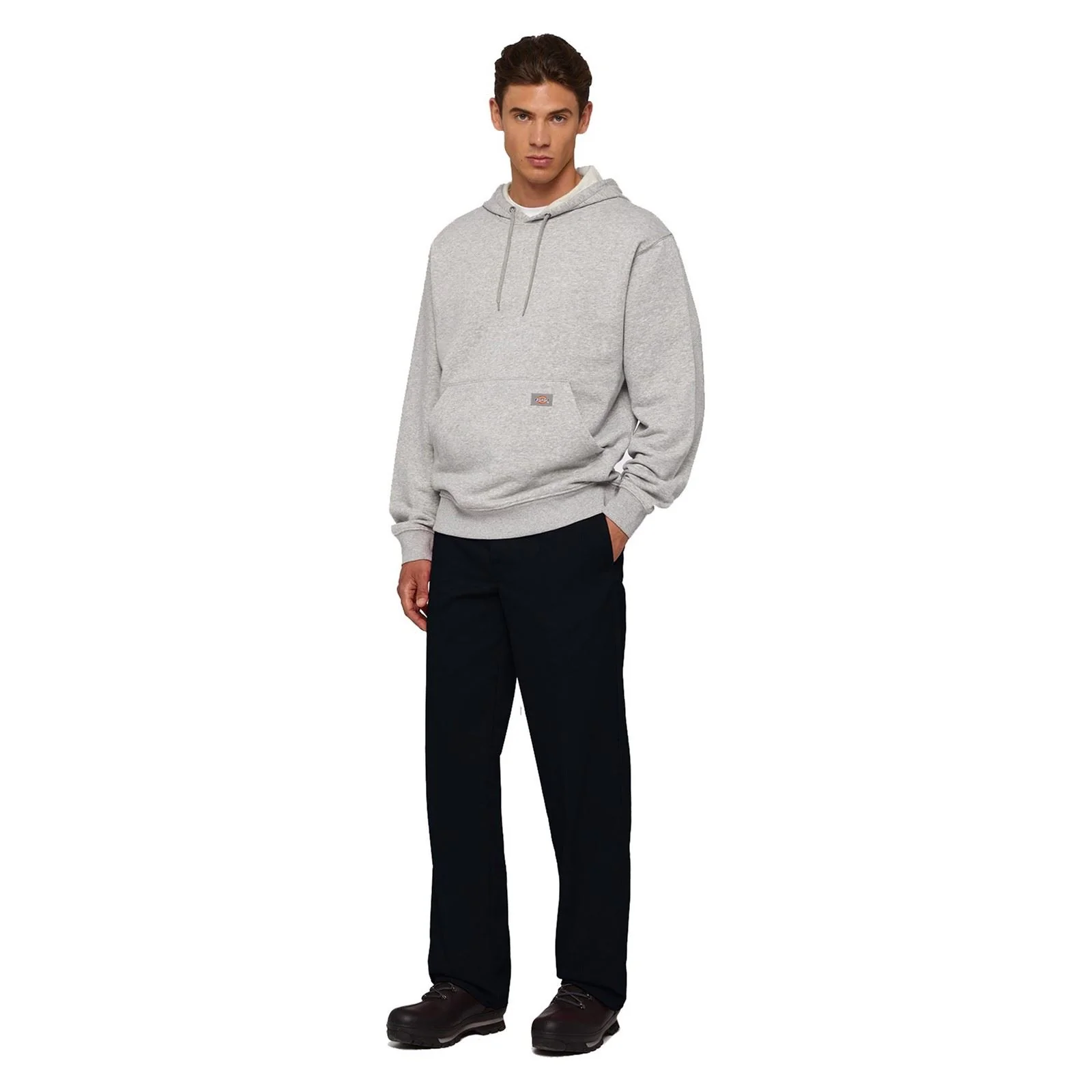 Dickies Men's Everyday Fleece Hoodie in Heather Gray - Image 3