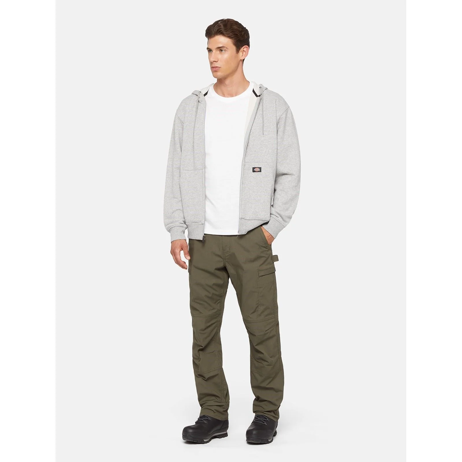 Dickies Everyday Fleece Zip Hoodie Men's Grey Fleece Jacket - Image 3
