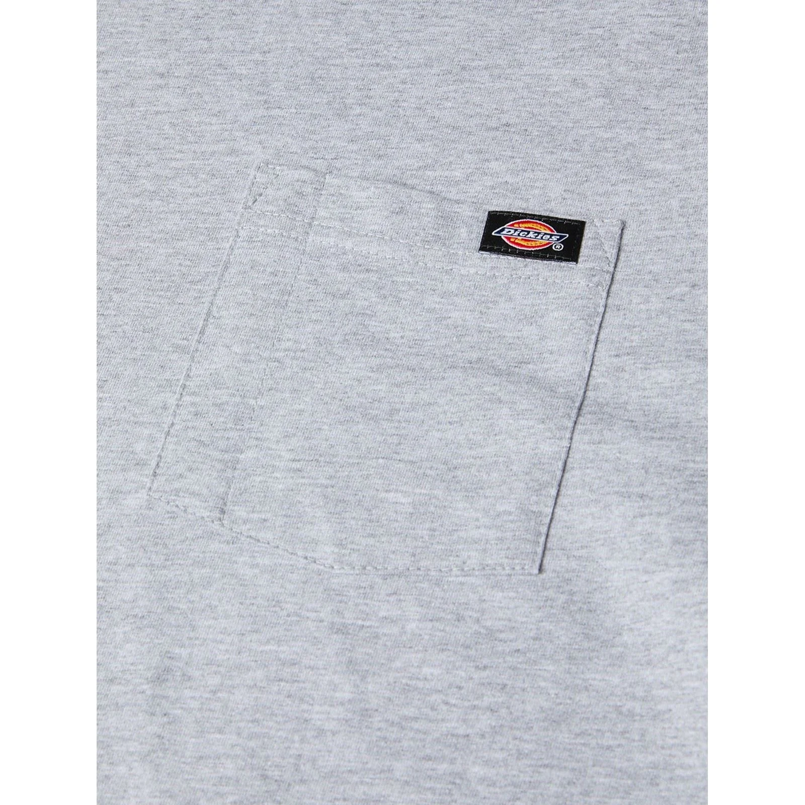 Dickies Pocket Long Sleeve Cotton Men's Grey T-Shirt - Image 3