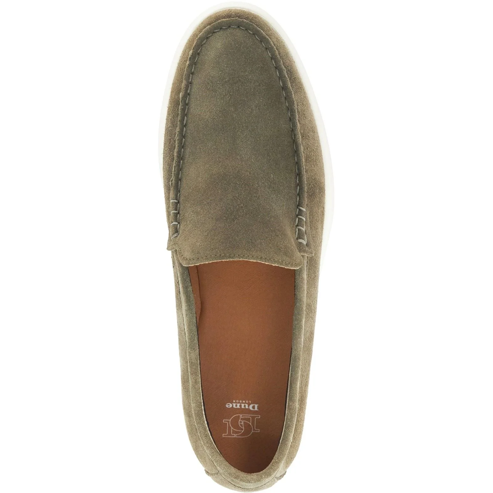 Dune Buftonn Suede Men's Khaki Loafers - Image 3