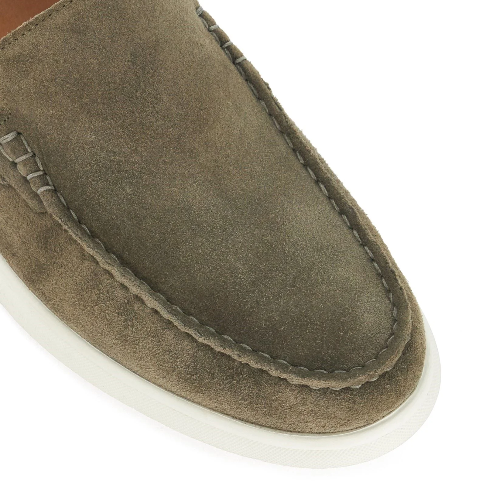 Dune Buftonn Suede Men's Khaki Loafers - Image 5