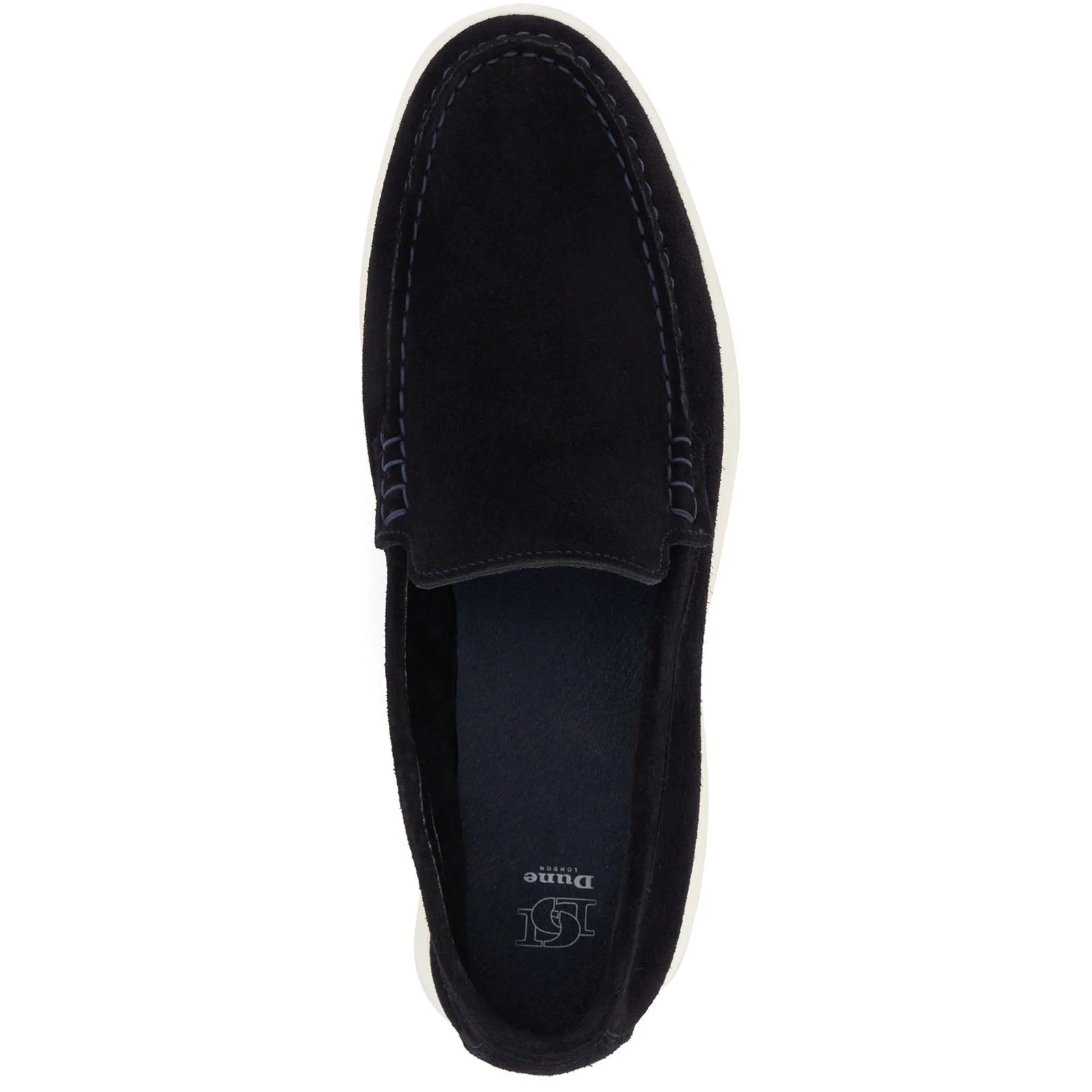 Dune Buftonn Suede Men's Navy Loafers - Image 3
