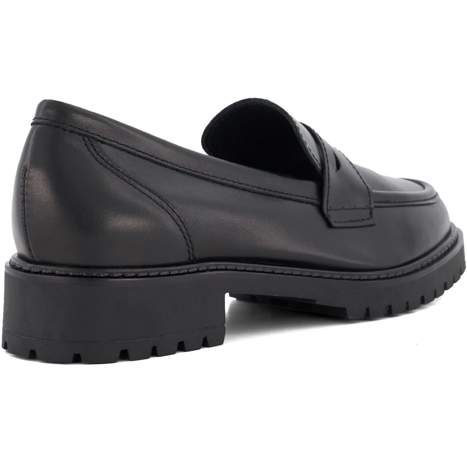 Dune Gild Leather Women's Black Loafers - Image 2