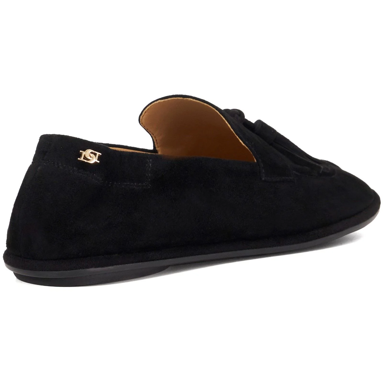 Dune Grounding Suede Women's Black Loafers - Image 2