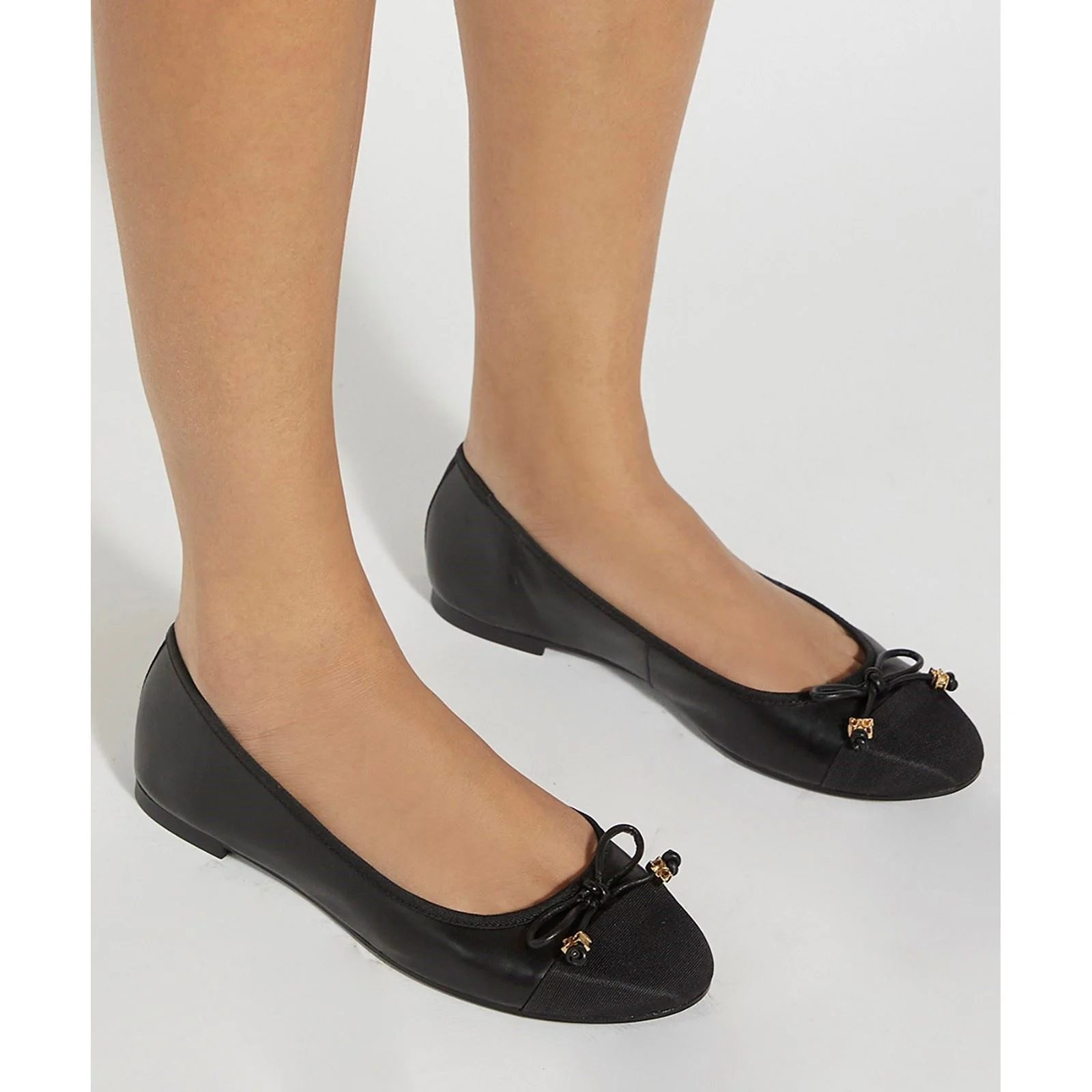 Dune Hallo Wide Fit Women's Black Flats - Image 6
