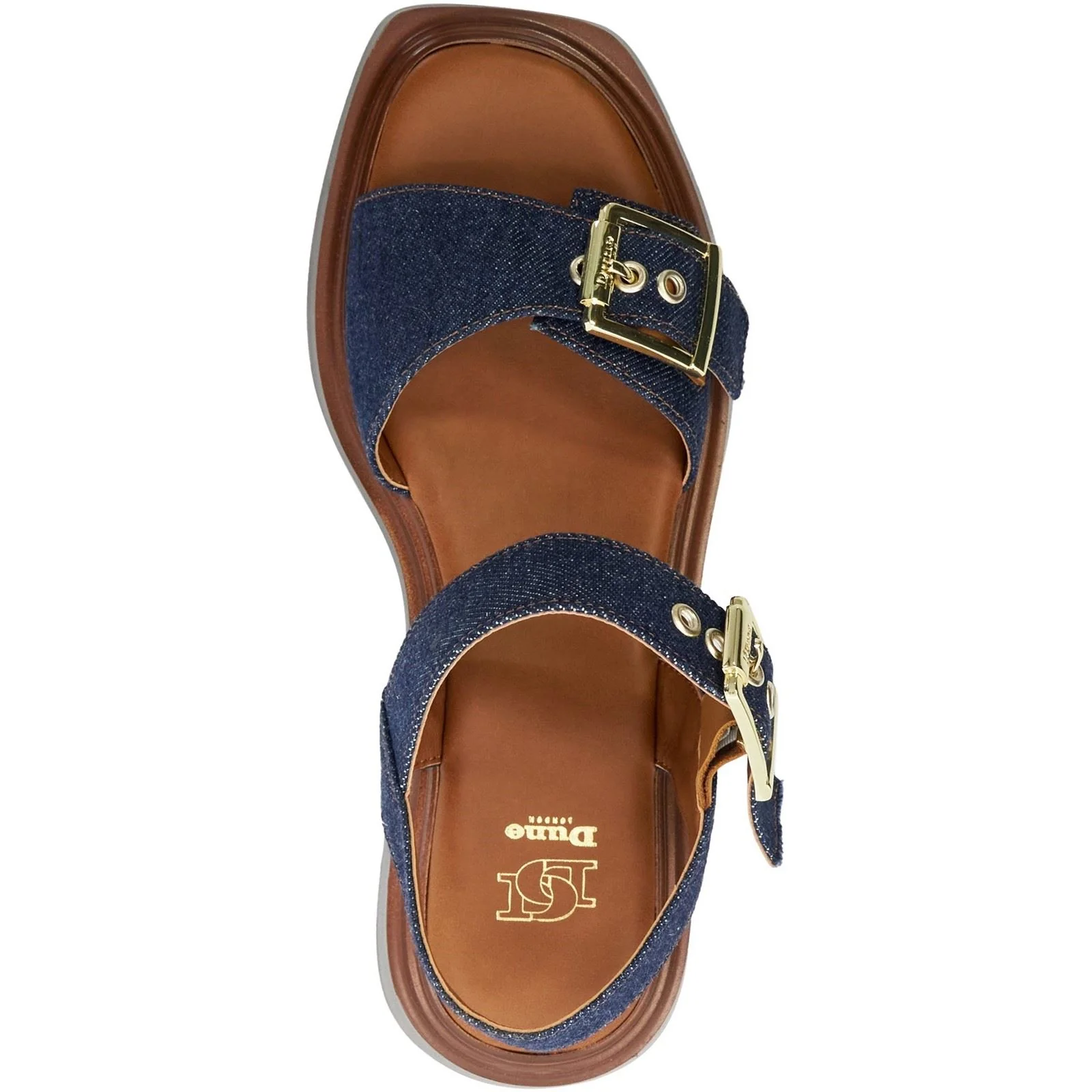 Dune Loells Denim Women's Navy Sandals - Image 3