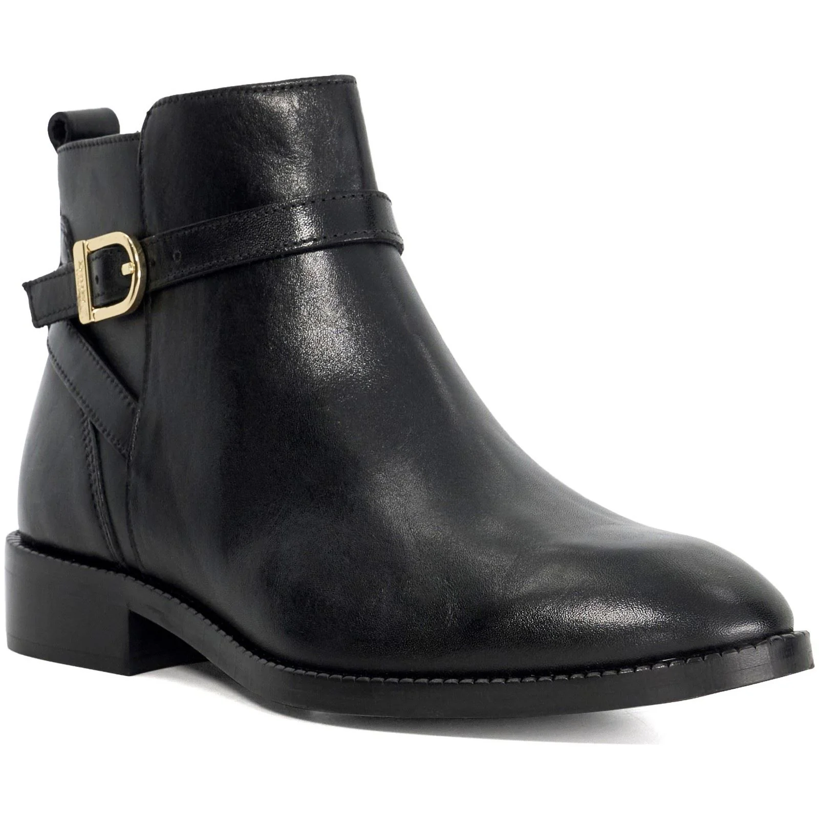 Dune Pemma Leather Women's Black Boots