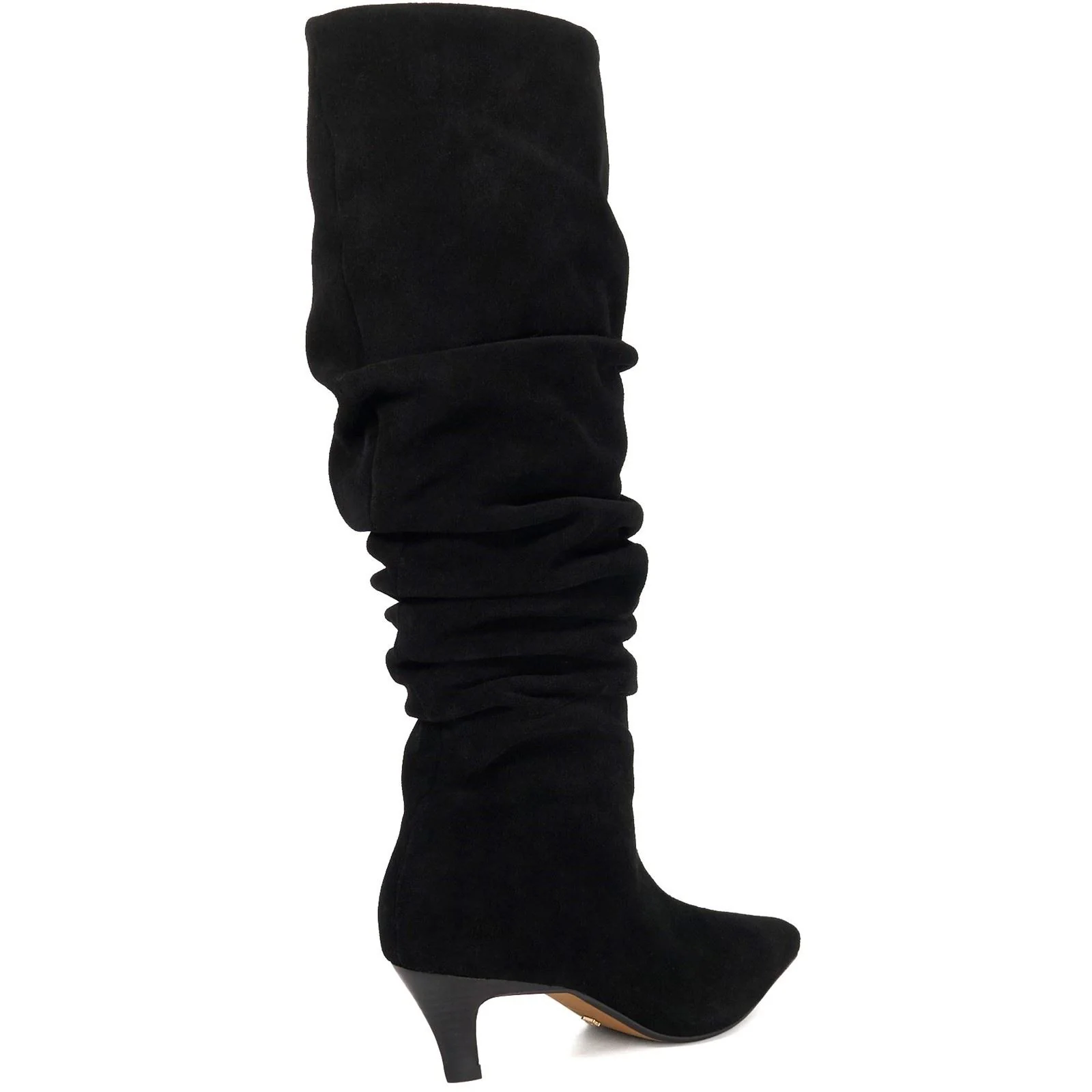 Dune Saunders Leather Women's Black Heeled Knee High Boots - Image 2