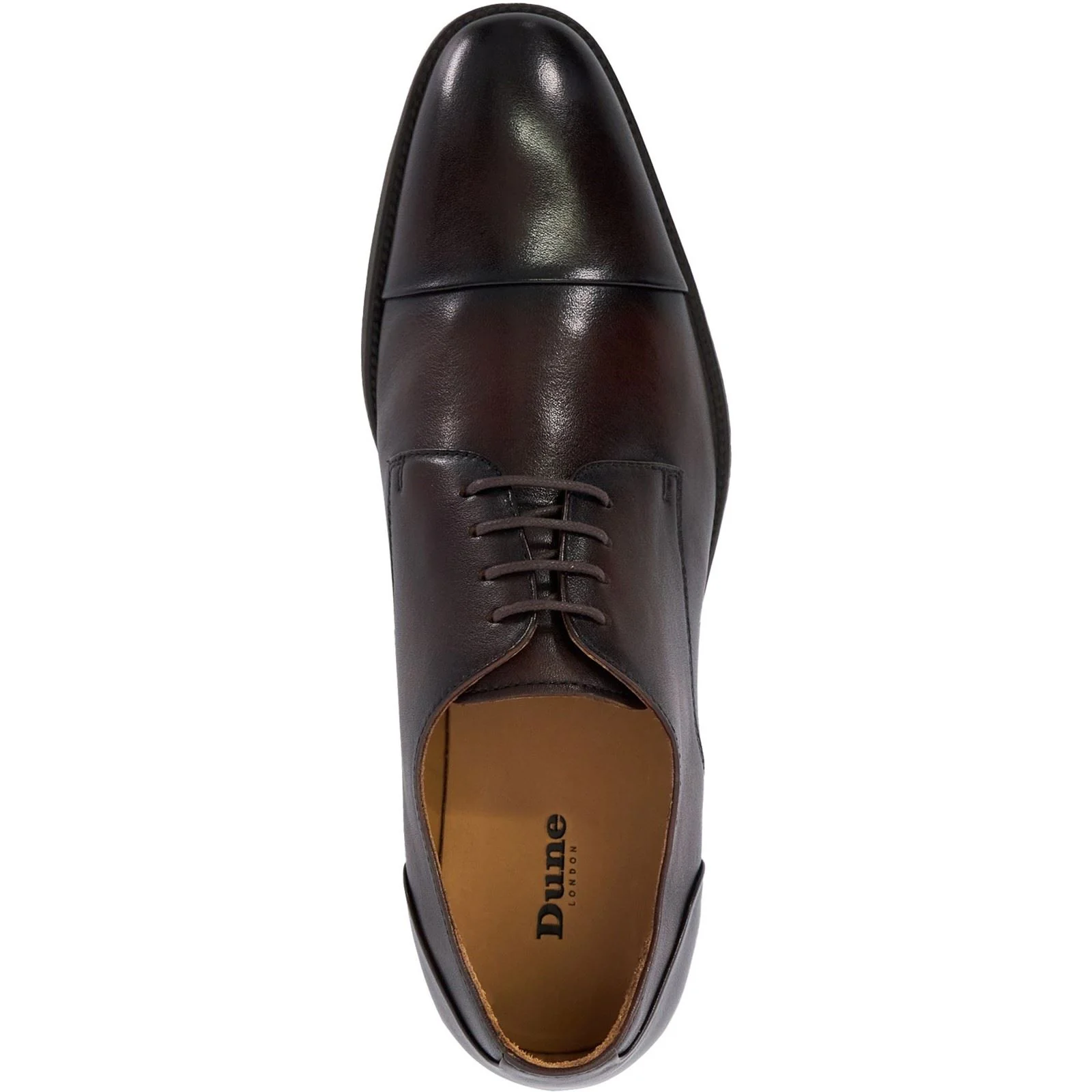 Dune Suffix Leather Men's Brown Lace-Up Shoes - Image 3
