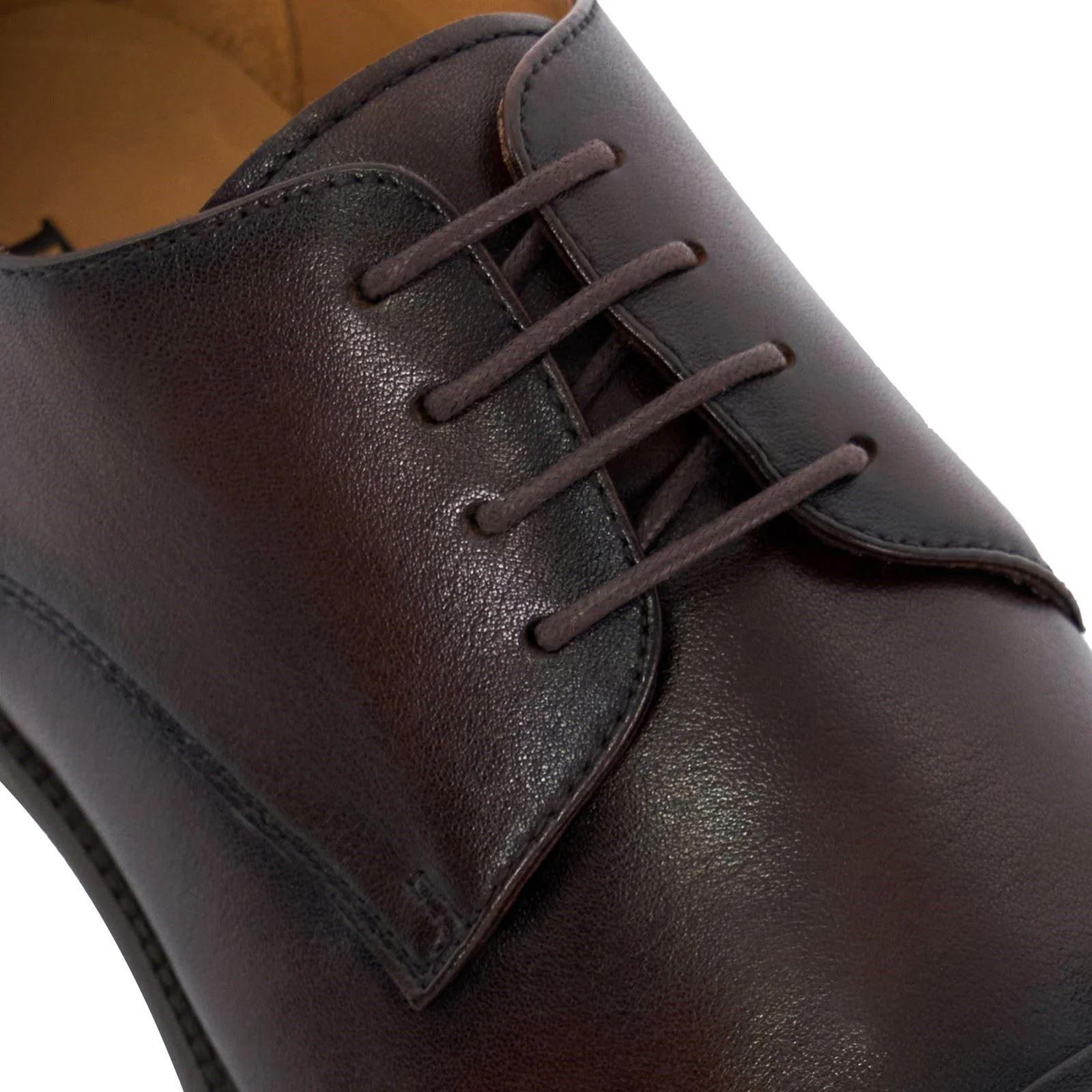 Dune Suffix Leather Men's Brown Lace-Up Shoes - Image 5