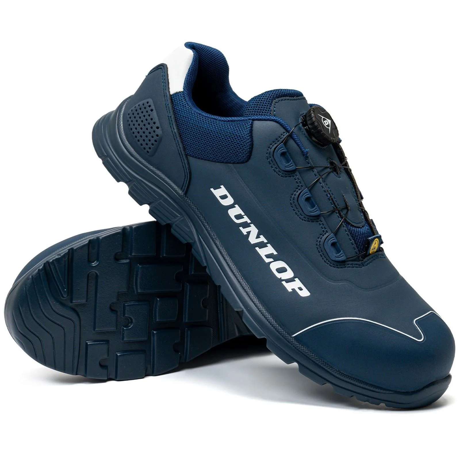 Dunlop Matt Microfiber Men's Navy/White Safety Trainers - Image 3