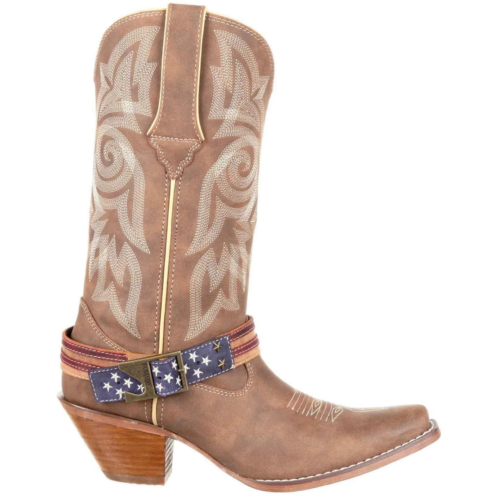 Durango Women's Crush Flag Boot in Brown/Khaki - Image 6