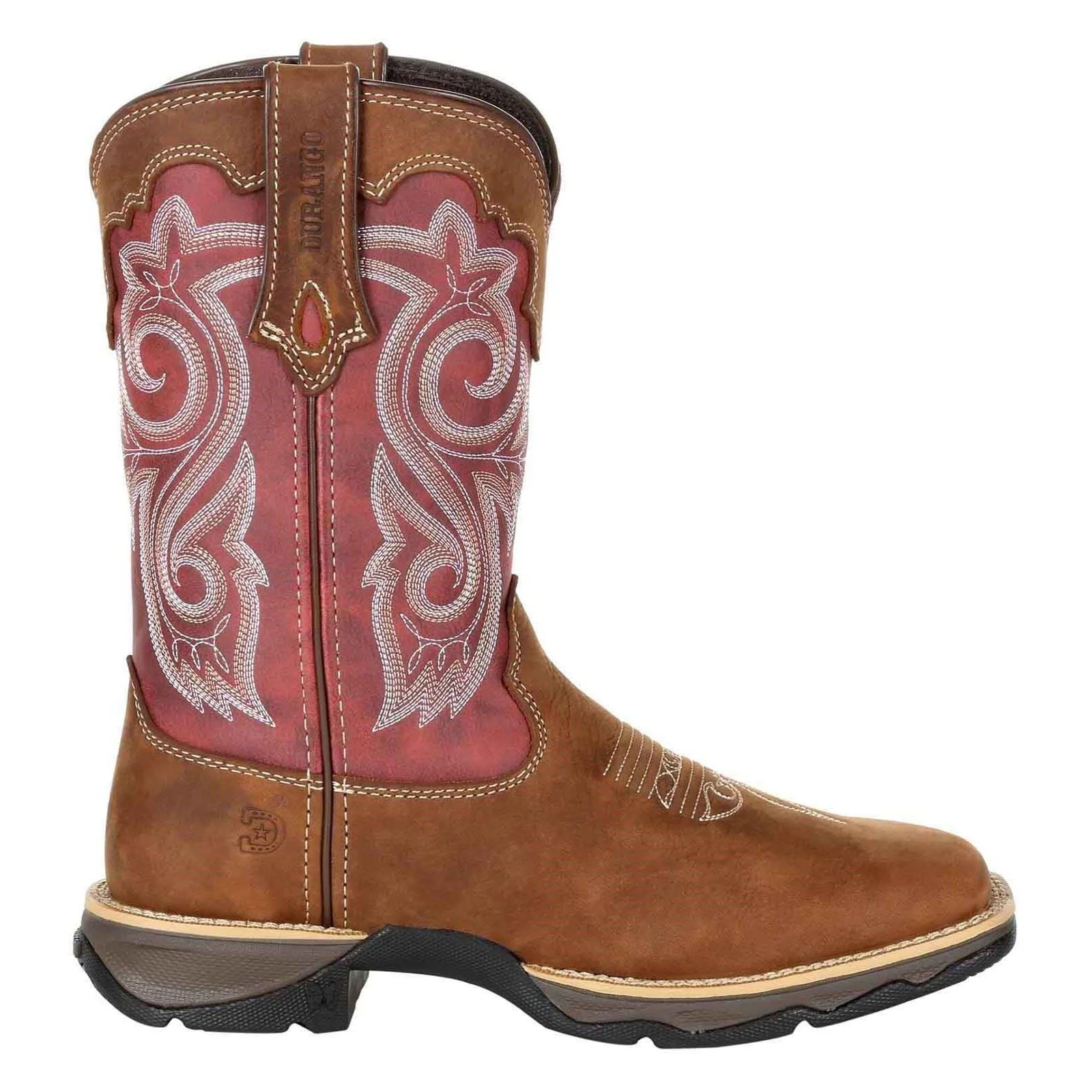 Durango Lady Rebel Leather Women's Briar Brown/Rusty Red Boots - Image 7