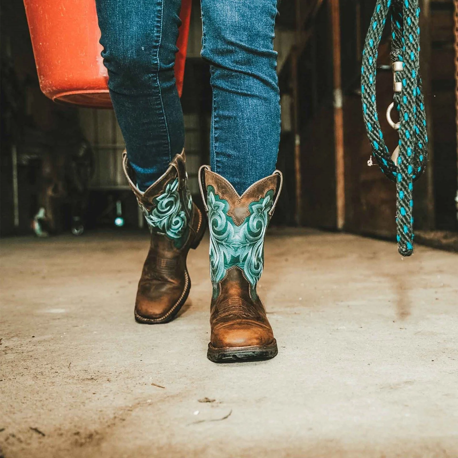 Durango Lady Rebel Leather Women's Brown Evergreen Boots - Image 8