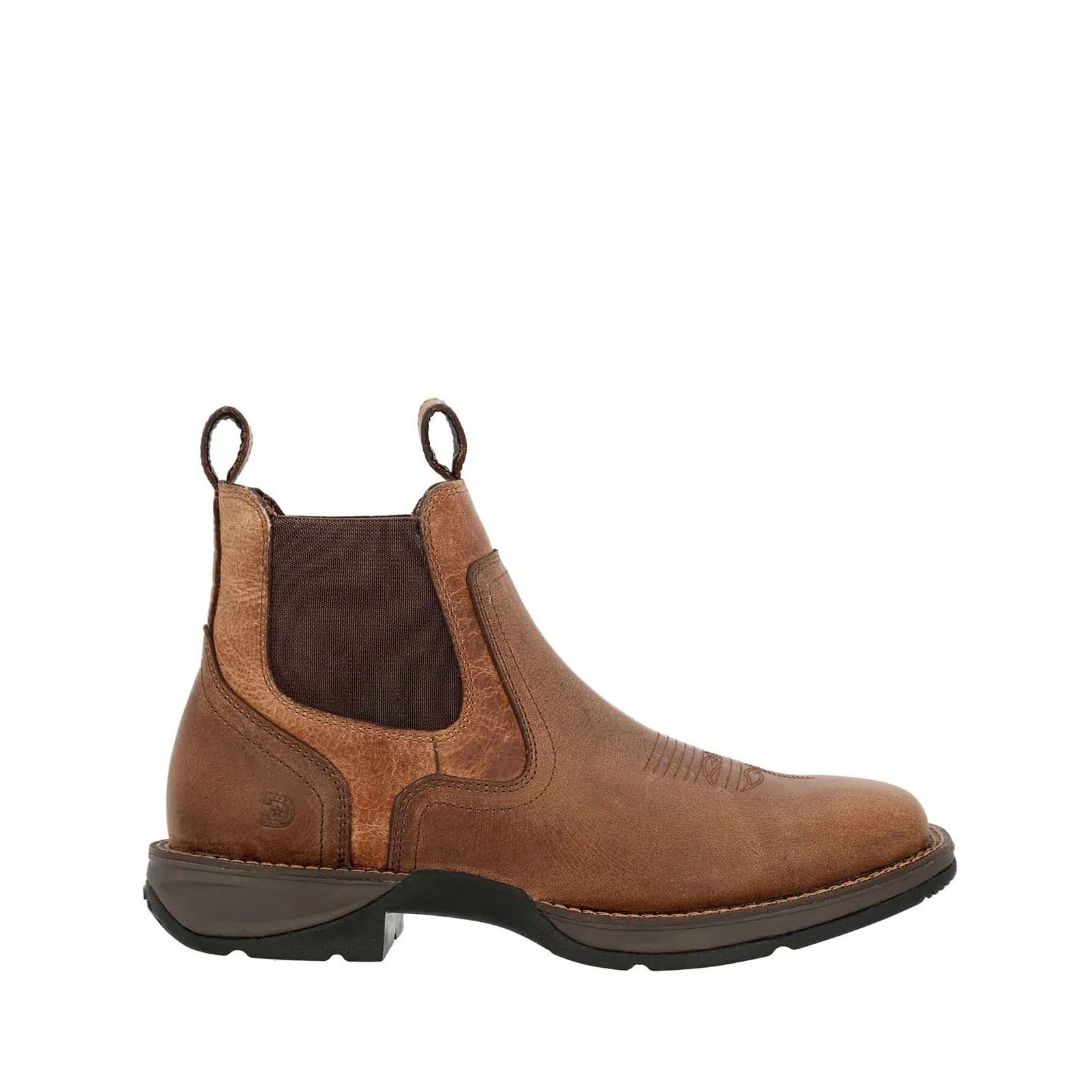 Durango Red Dirt Rebel Leather Men's Old Town Brown/Tan Ankle Boots - Image 8