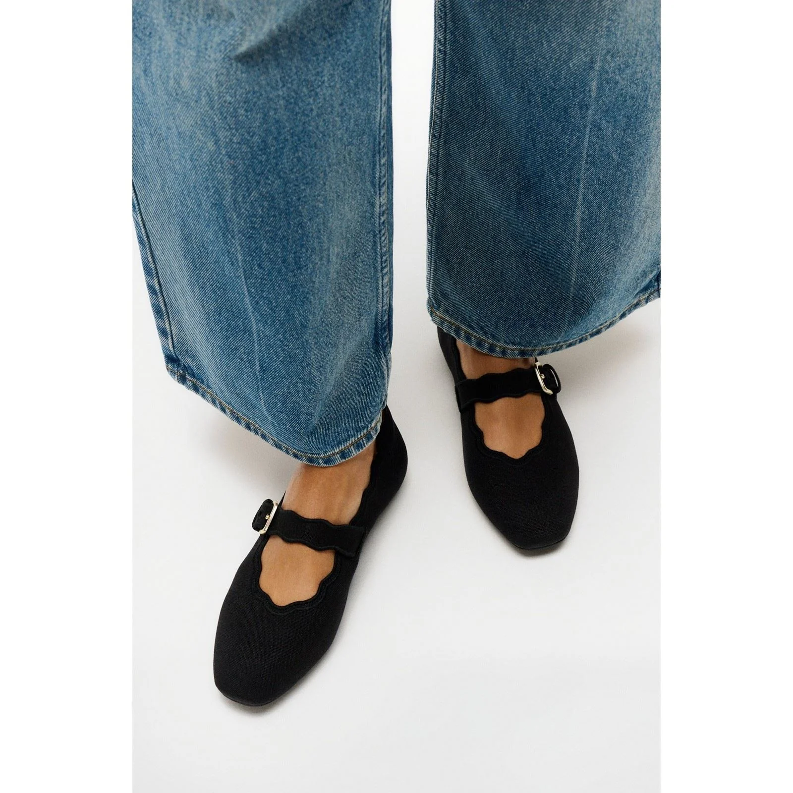 Fitflop Delicato Wave-Edge Polyester Women's Black Shoes - Image 6