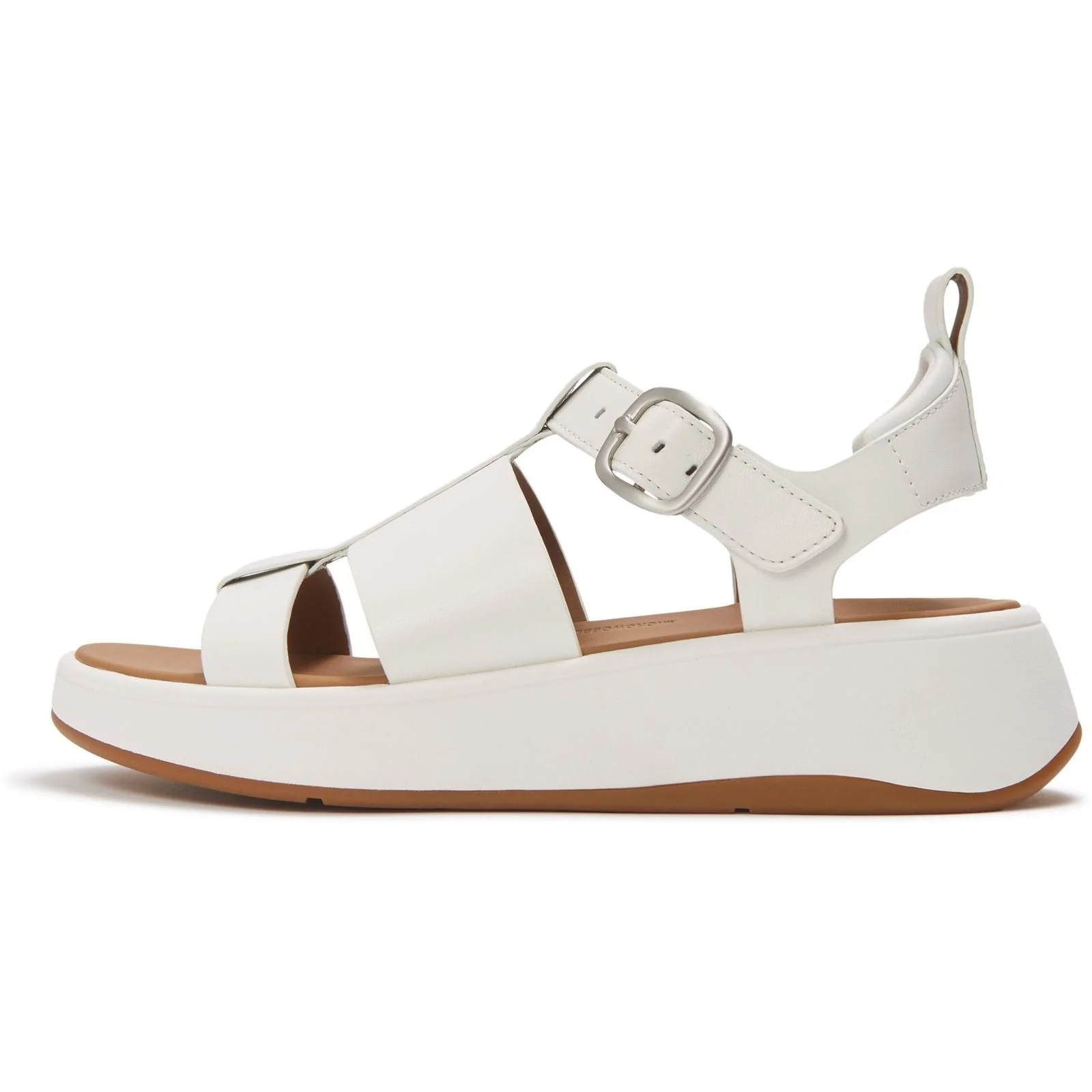 Fitflop F-Mode Fisherman Leather Women's Urban White Narrow Fit Sandals - Image 4