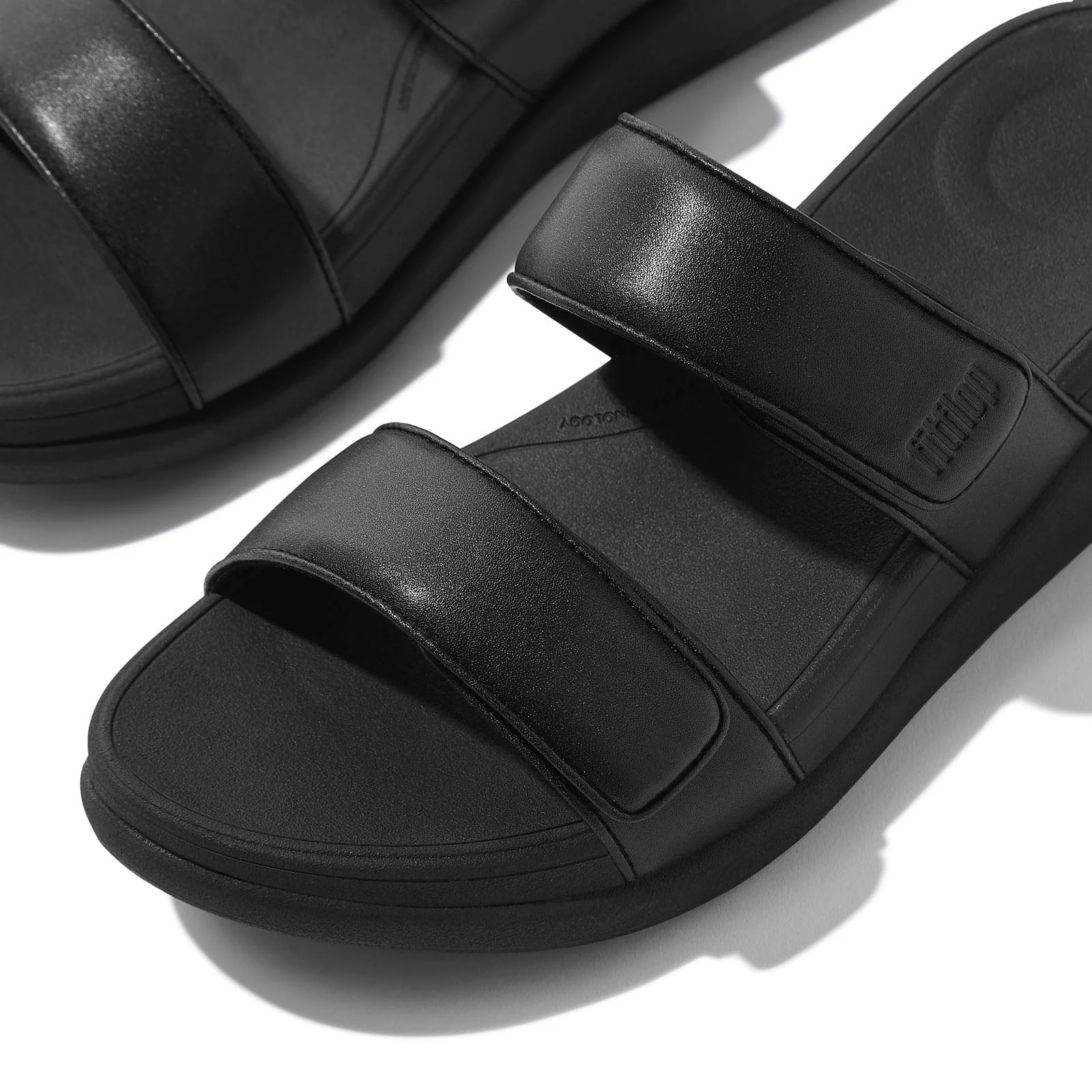 Fitflop F-Mode Go Polyurethane Women's All Black Sandals - Image 5