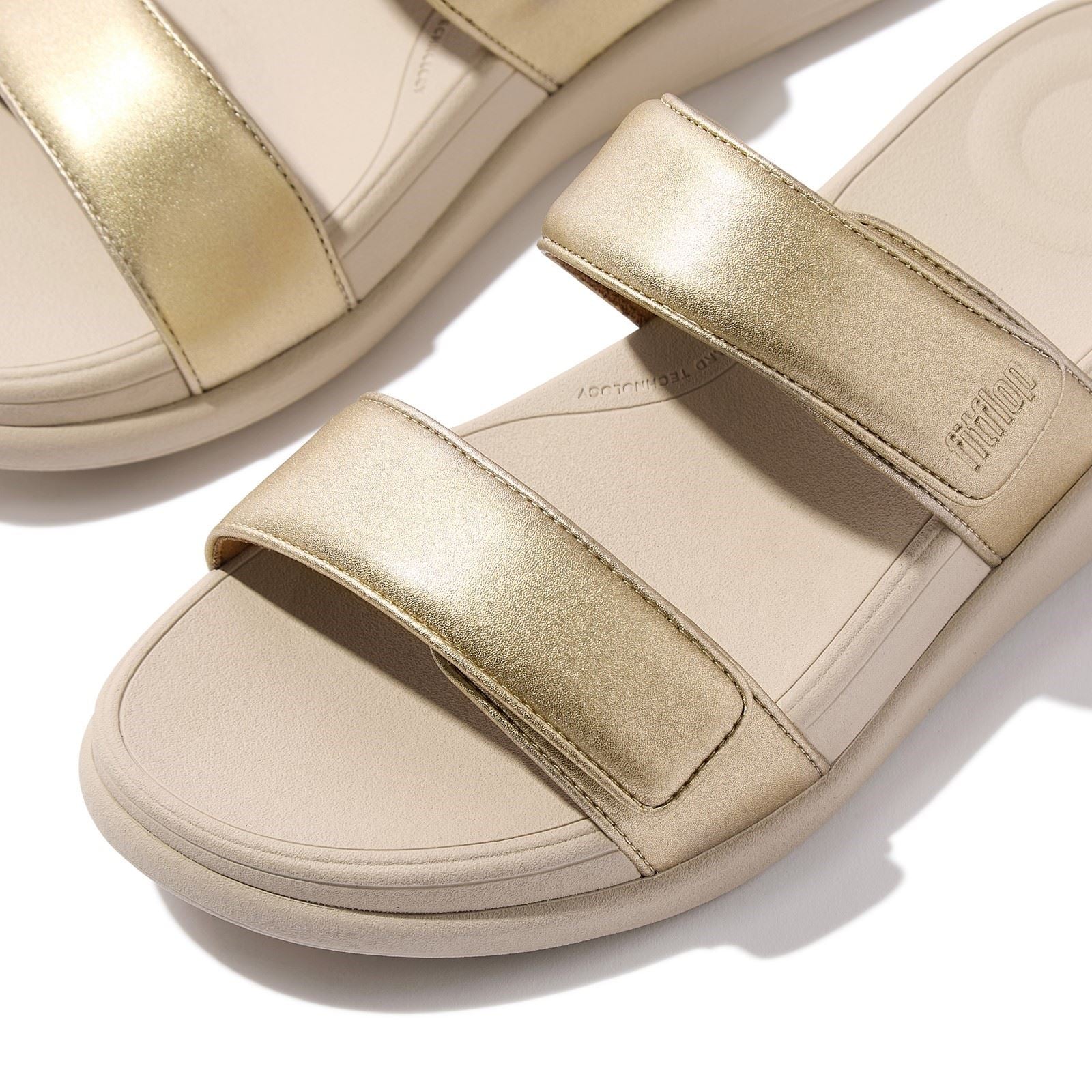 Fitflop F-Mode Go Polyurethane Women's Platino Sandals - Image 5