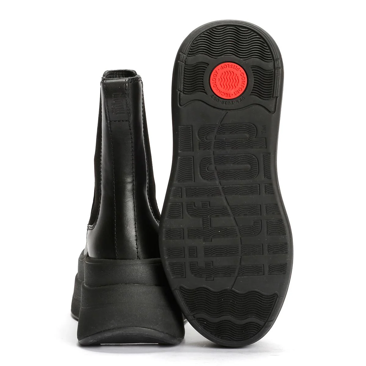 FitFlop F-Mode Leather Women's Black Boots - Image 4