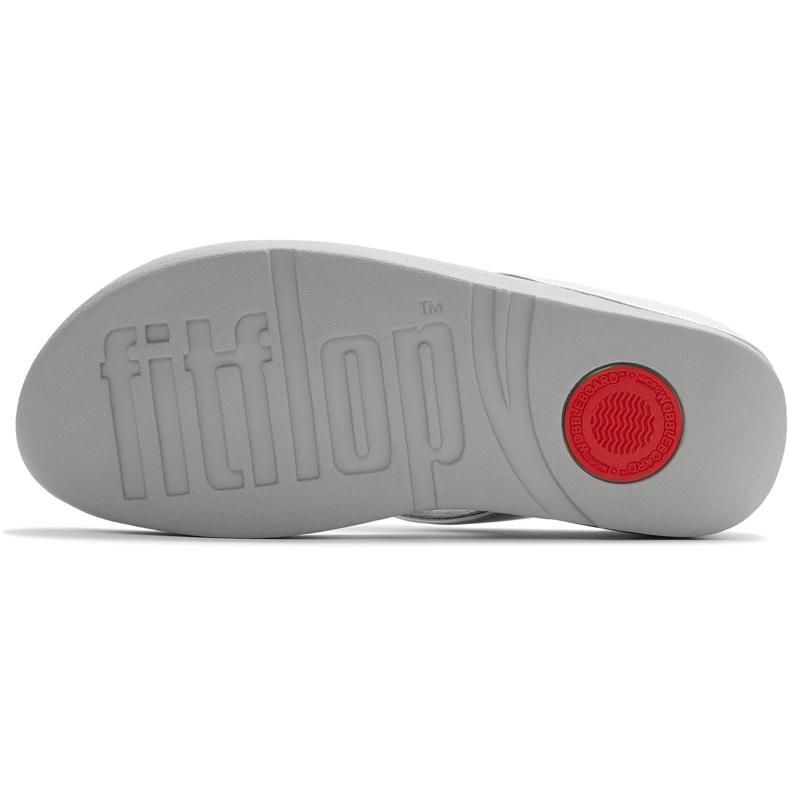 Fitflop Fino Toe-Post Polyurethane Women's Silver Sandals - Image 2
