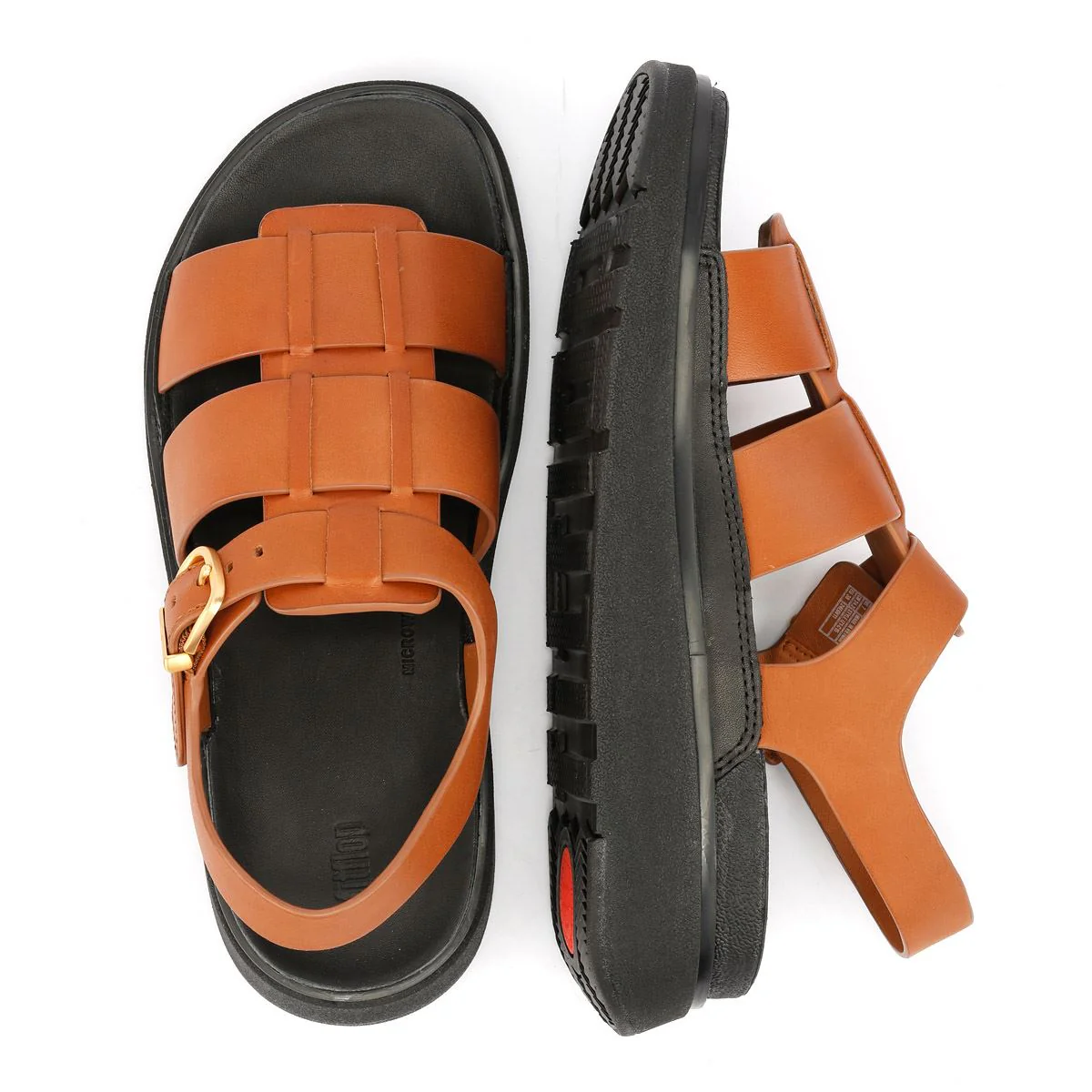 FitFlop GEN-FF Fisherman Leather Women's Deep Tan Sandals - Image 8