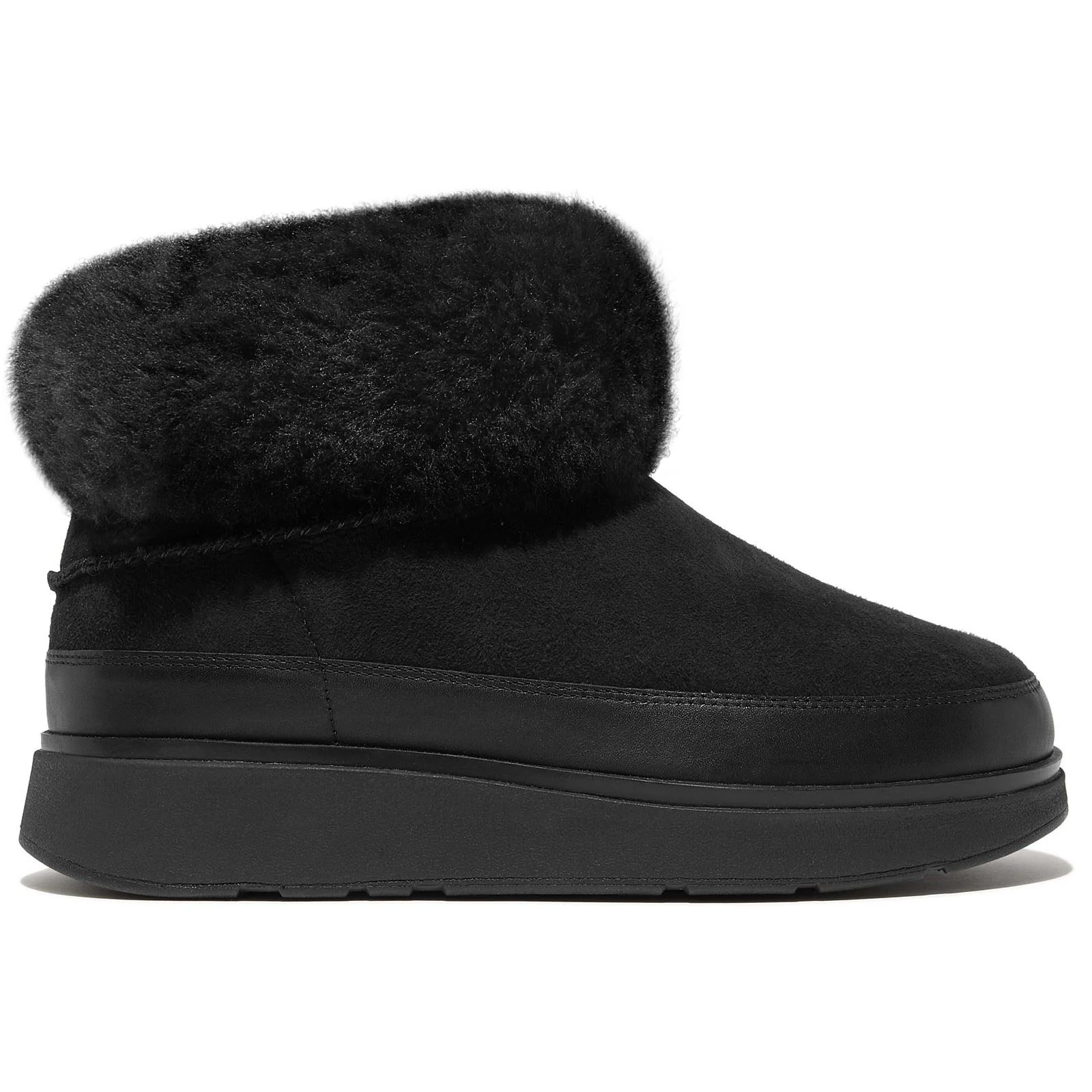 Fitflop Gen-FF Mini Double-Faced Leather Women's All Black Boots - Image 7