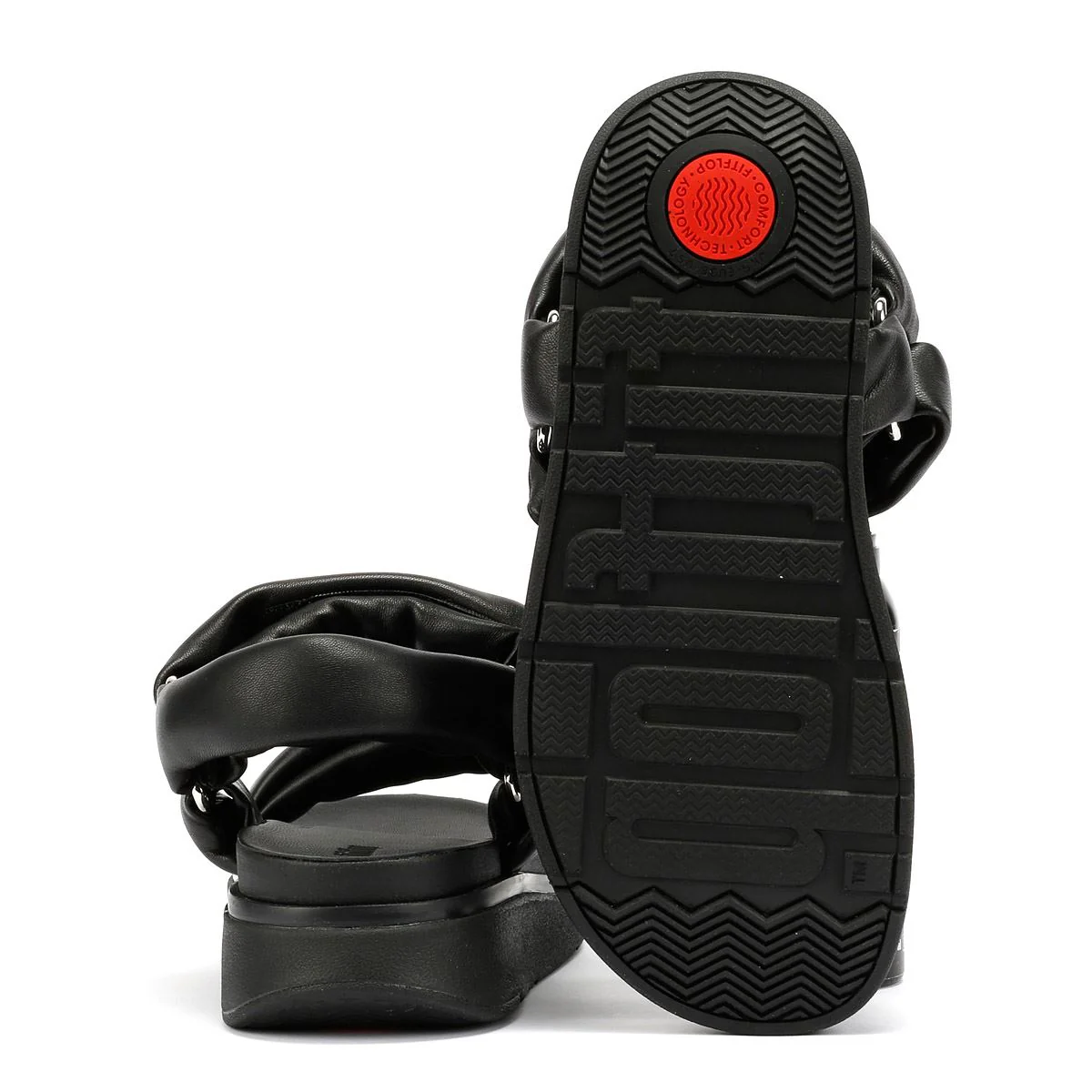 FitFlop Gen-FF Soft Leather Women's Black Sandals - Image 4