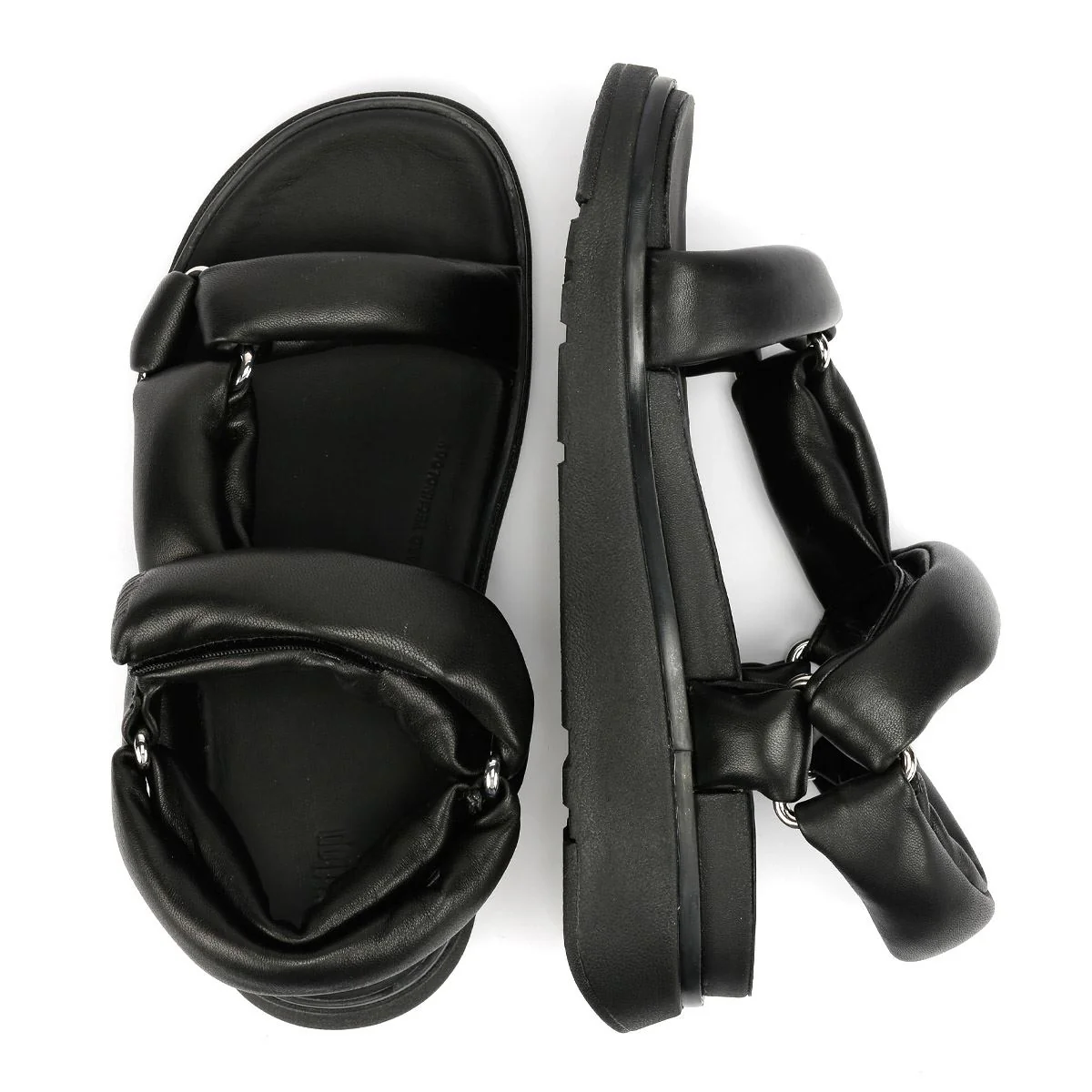 FitFlop Gen-FF Soft Leather Women's Black Sandals - Image 8