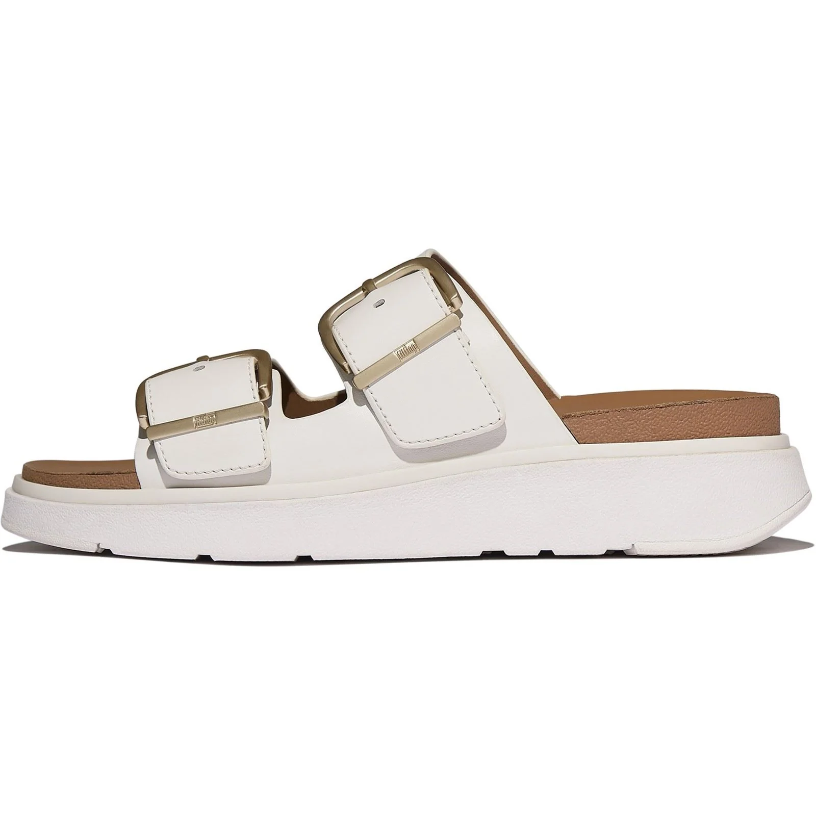 Fitflop Gen-FF Two-Bar Leather Women's Urban White Sandals - Image 4