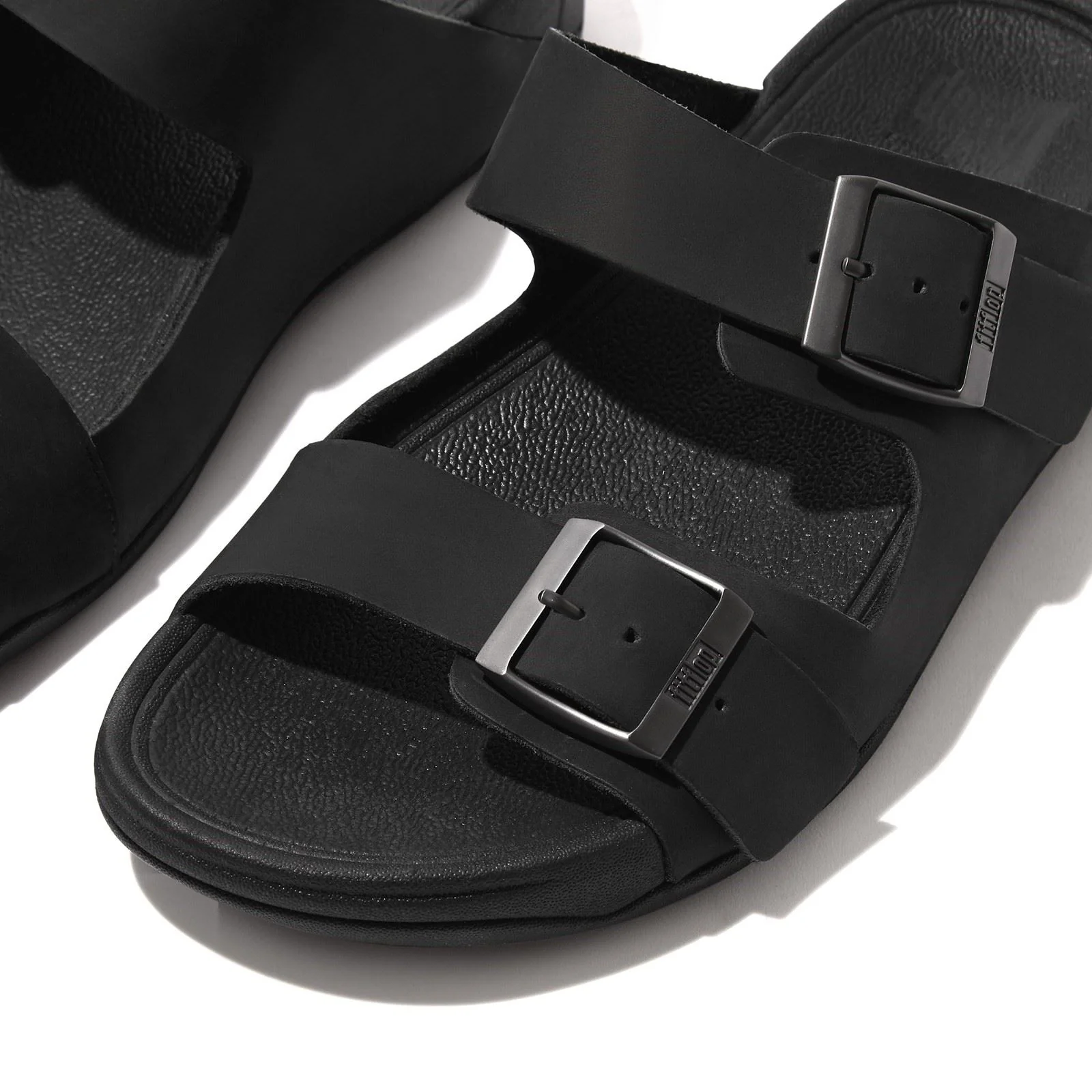 Fitflop Gogh Moc Leather Men's Black Sandals - Image 8