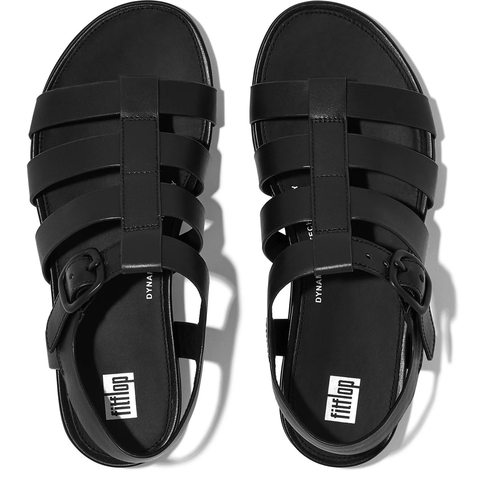Fitflop Gracie Fisherman Leather Women's All Black Sandals - Image 3