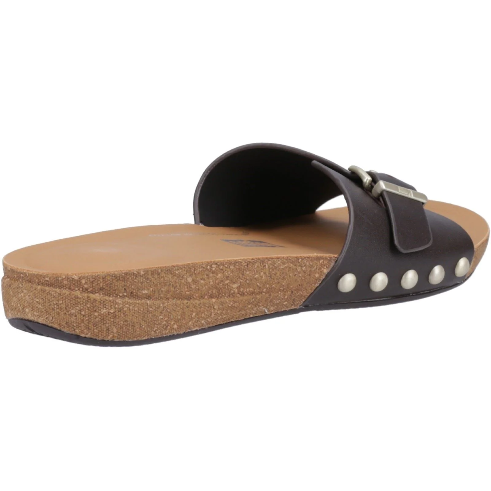 Fitflop iQushion Adjustable Buckle Leather Women's Chocolate Brown Sandals - Image 2