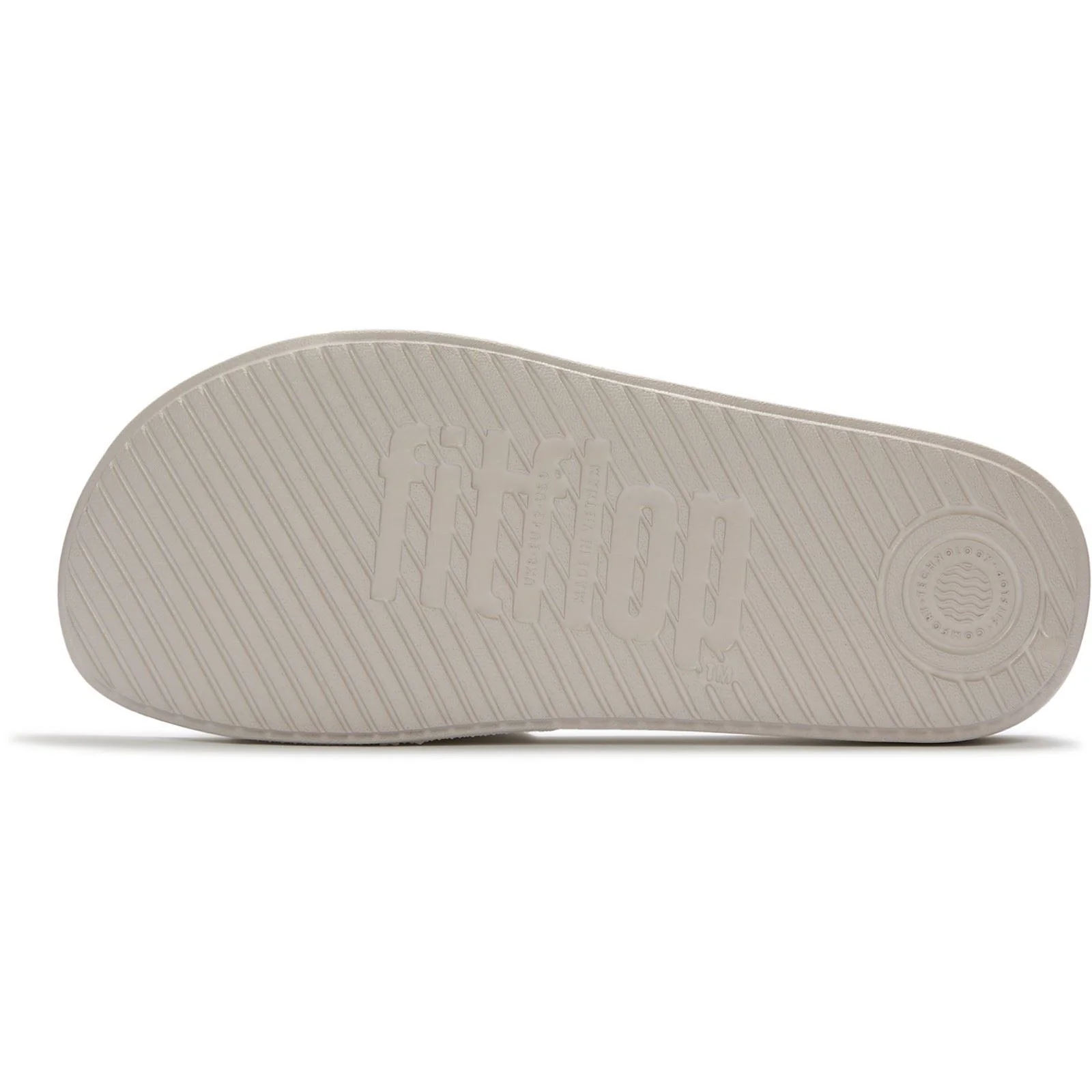 Fitflop iQushion Pool Polyurethane Men's Pale Grey Slides - Image 2