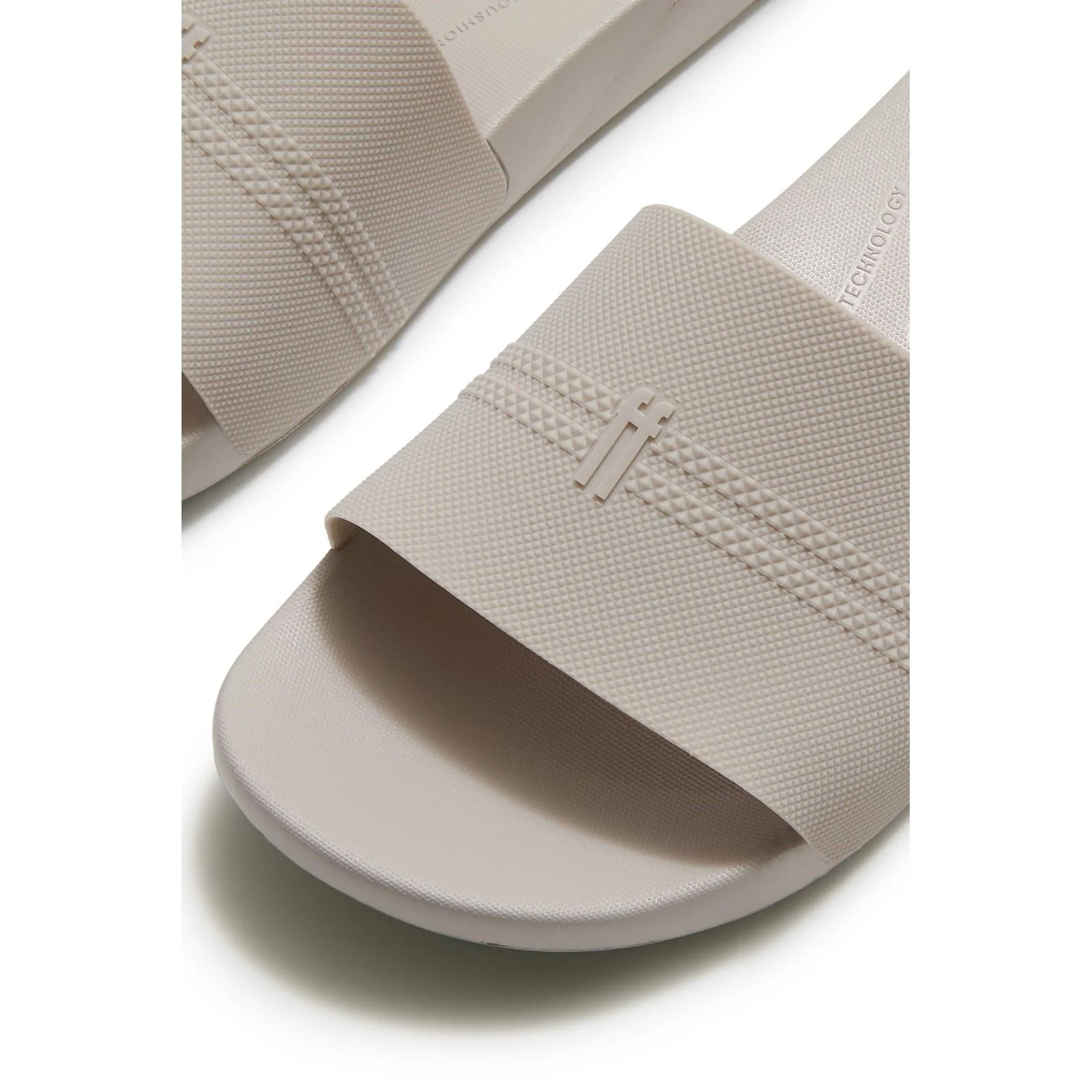 Fitflop iQushion Pool Polyurethane Men's Pale Grey Slides - Image 5