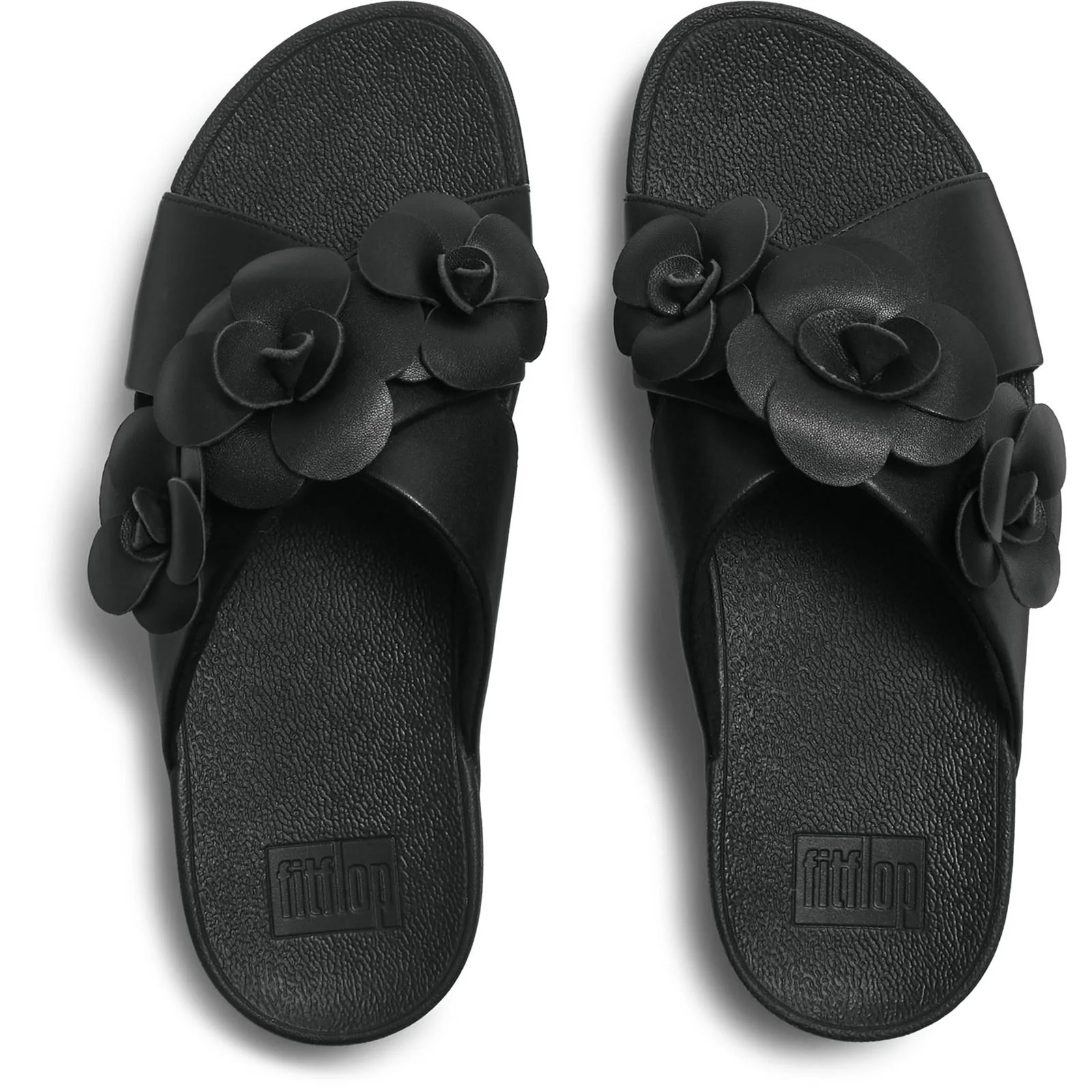 Fitflop Lulu Flower Polyurethane Women's Black Sandals - Image 3