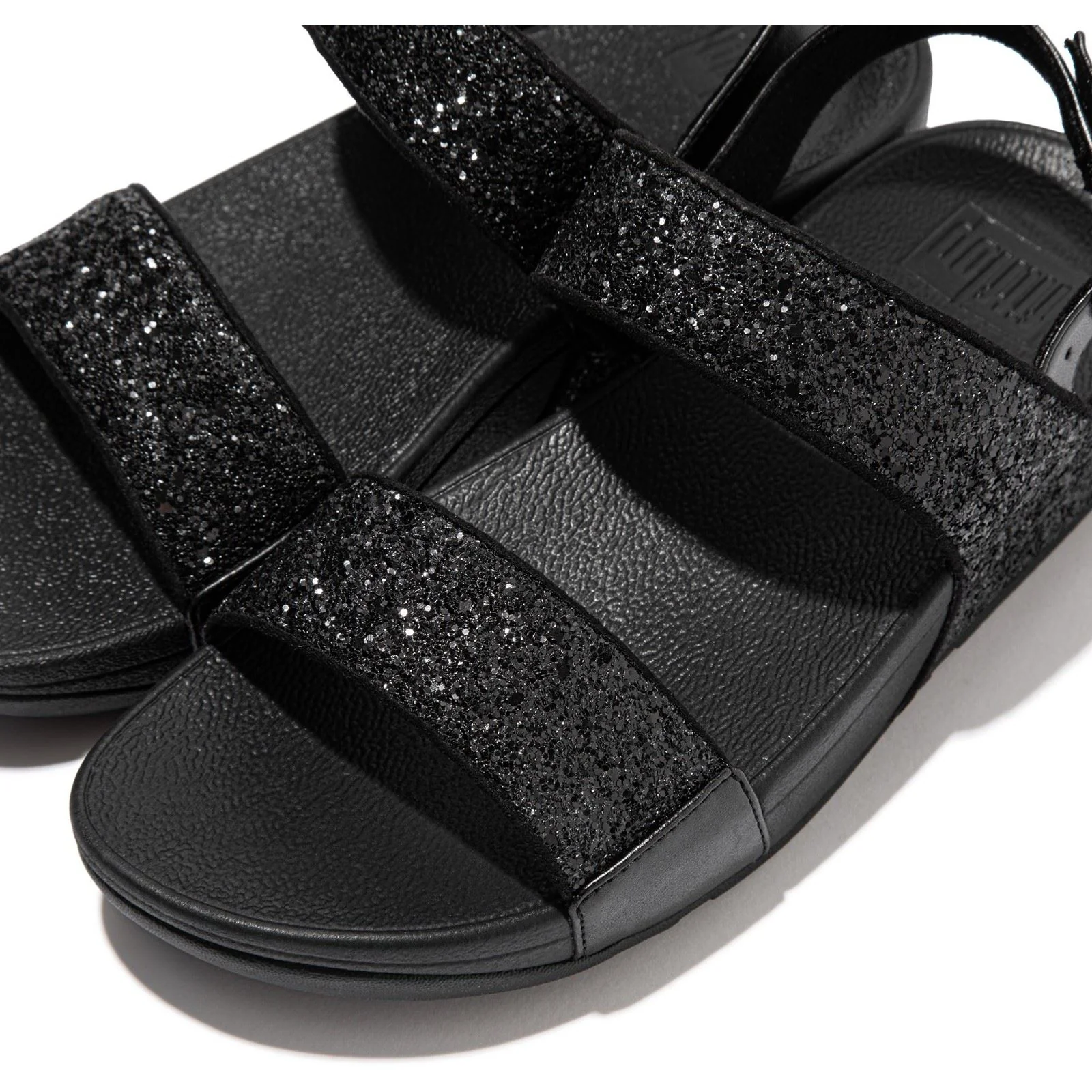 Fitflop Lulu Glitter Polyurethane Women's Black Glitter Sandals - Image 6
