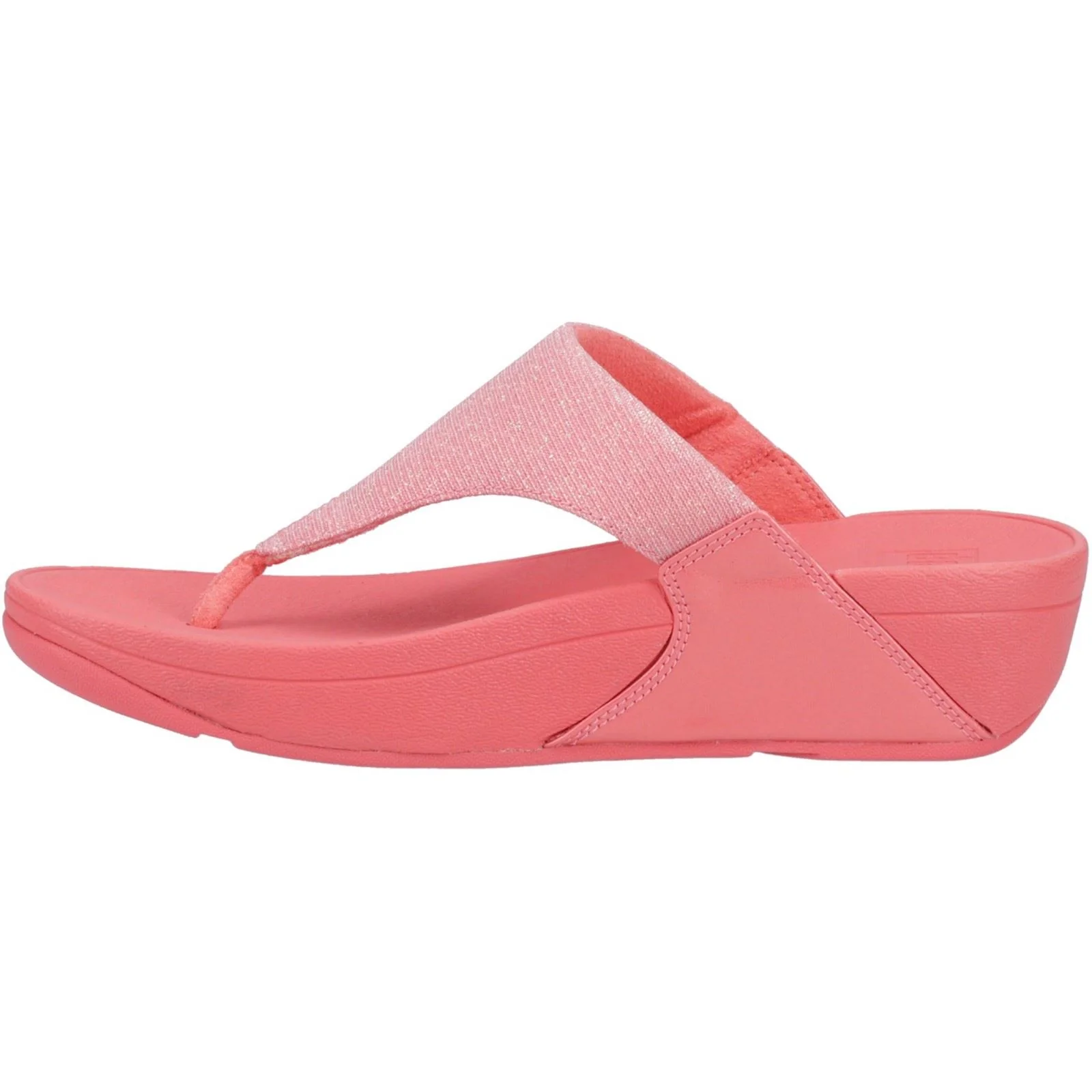 Fitflop Lulu Shimmerlux Polyester Women's Rosy Coral Sandals - Image 5