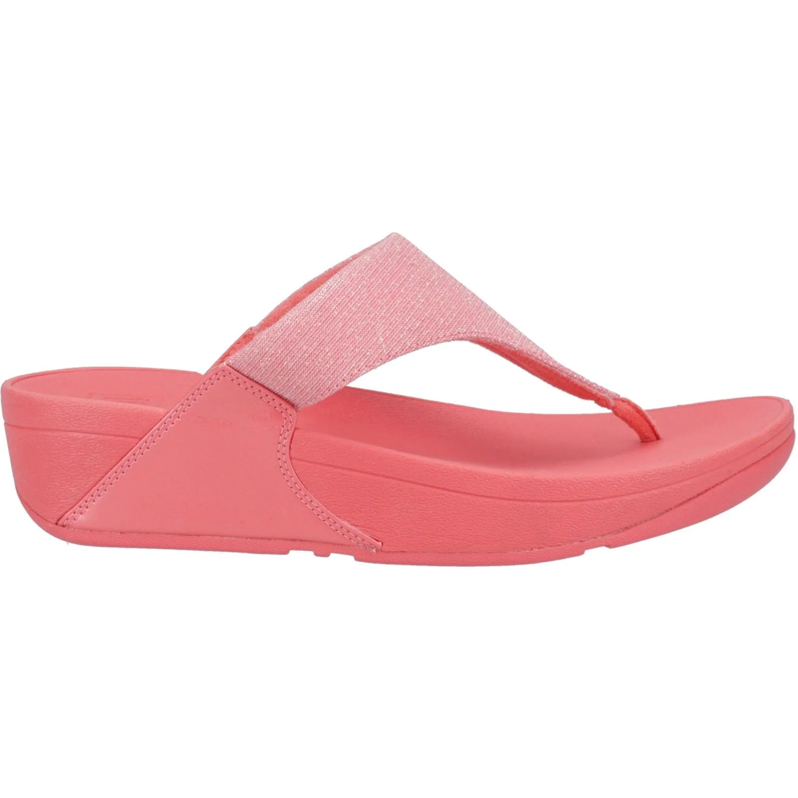 Fitflop Lulu Shimmerlux Polyester Women's Rosy Coral Sandals - Image 6