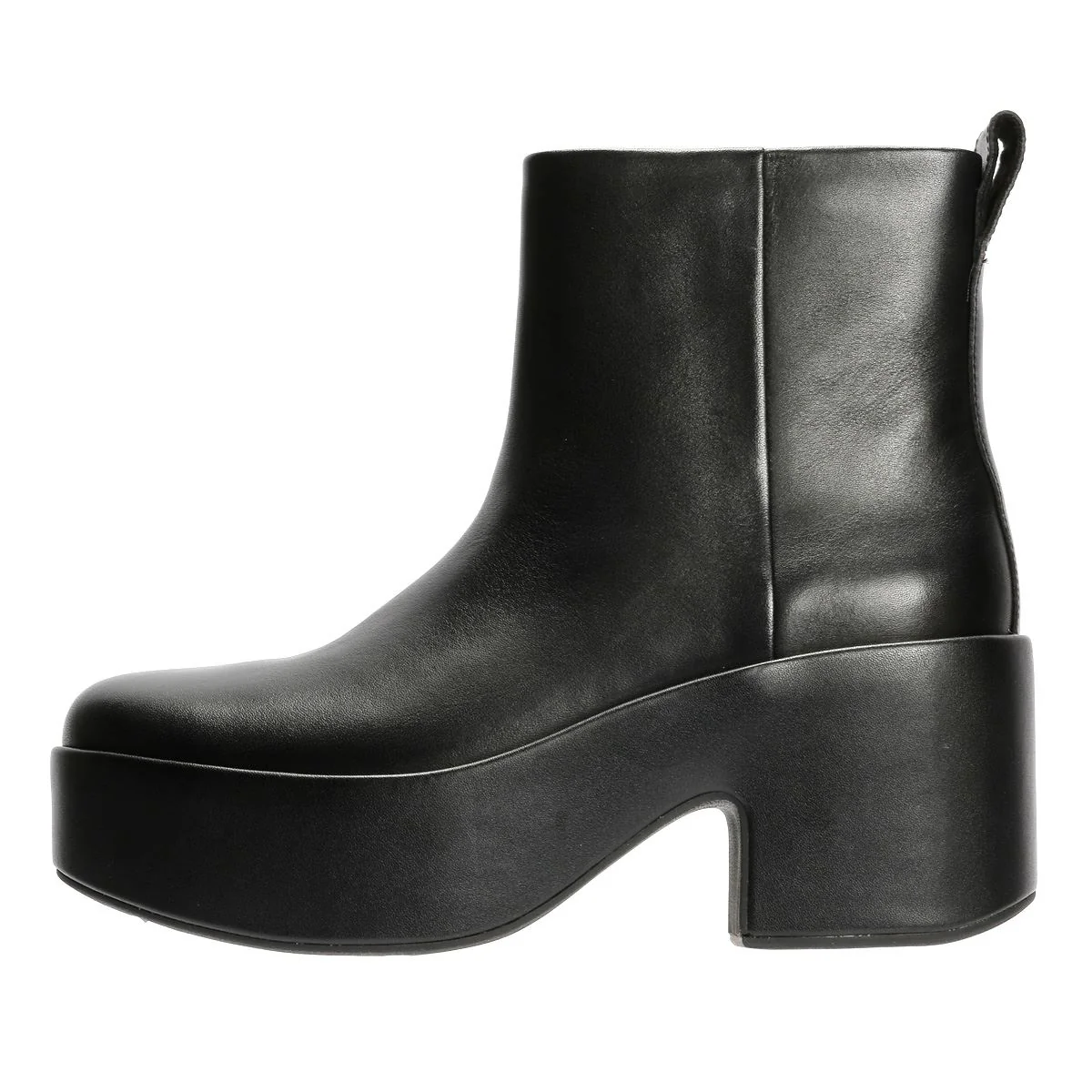 FitFlop Platfforms Heeled Leather Women's Black Boots - Image 6