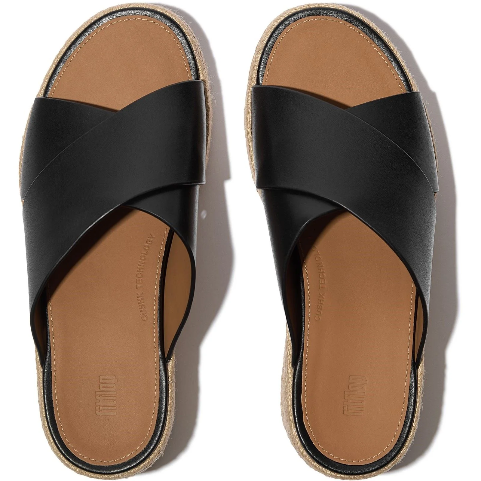 Fitflop Platfforms Leather Women's Black Sandals - Image 3