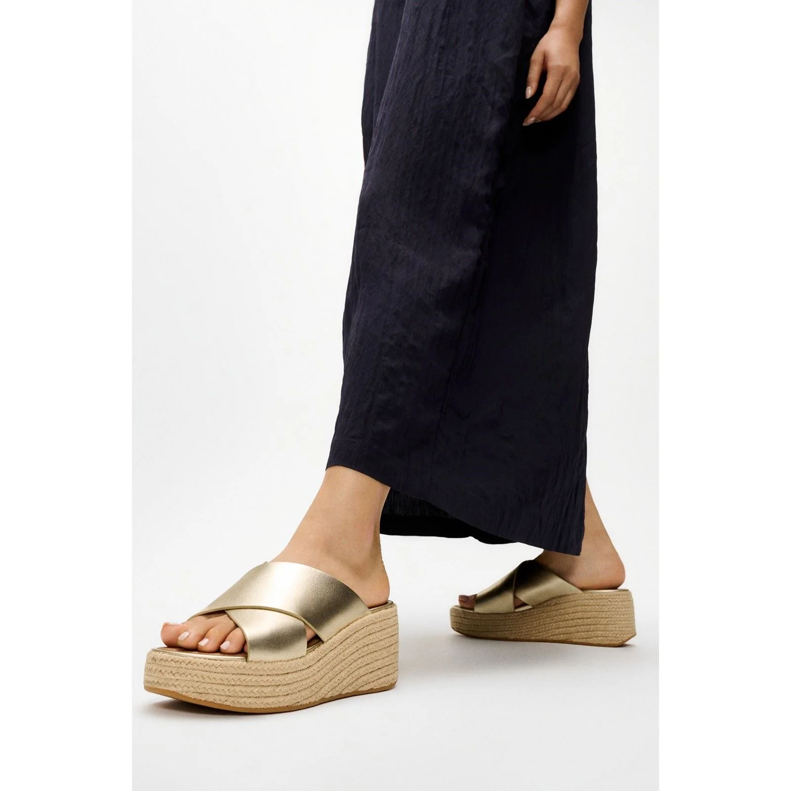 Fitflop Platfforms Leather Women's Platino Sandals - Image 6