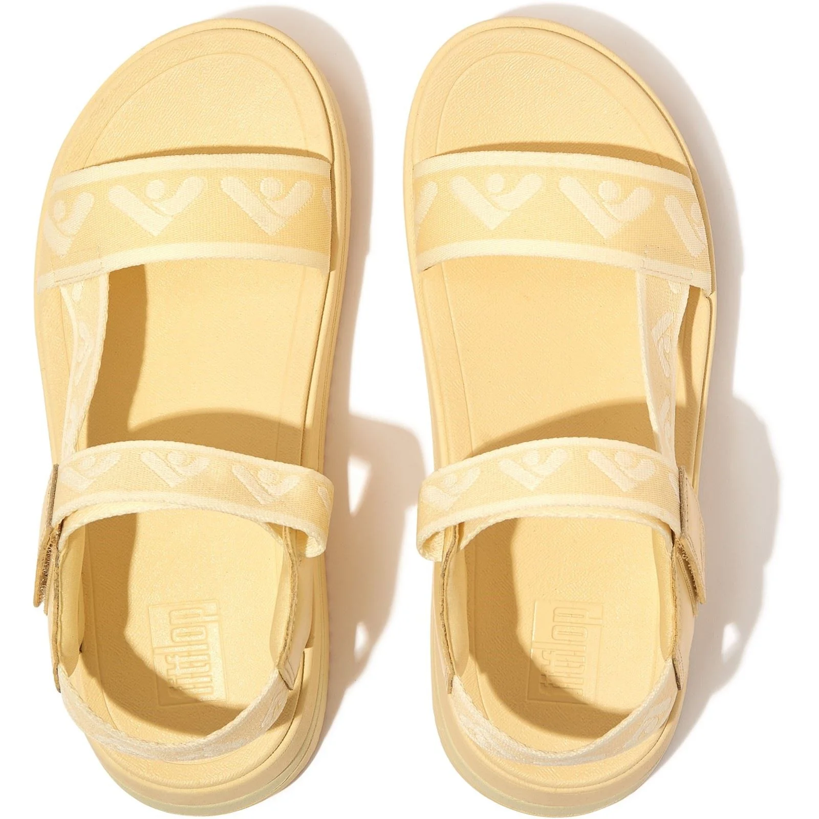 Fitflop Surff Back Strap Polyester/Leather Women's Mellow Yellow Wide Sandals - Image 4