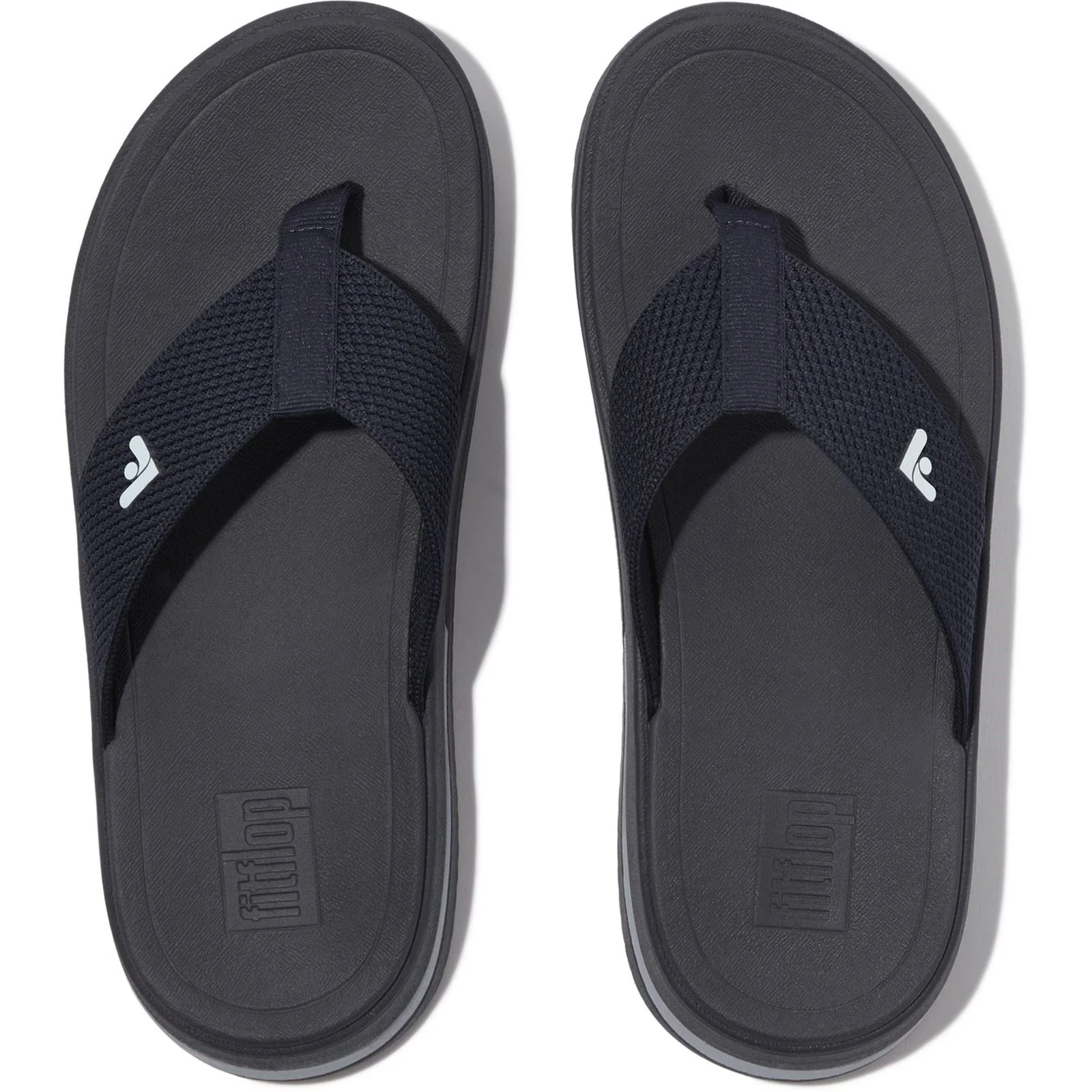 Fitflop Surff Two-tone Polyester Women's Midnight Navy Wide Sandals - Image 4