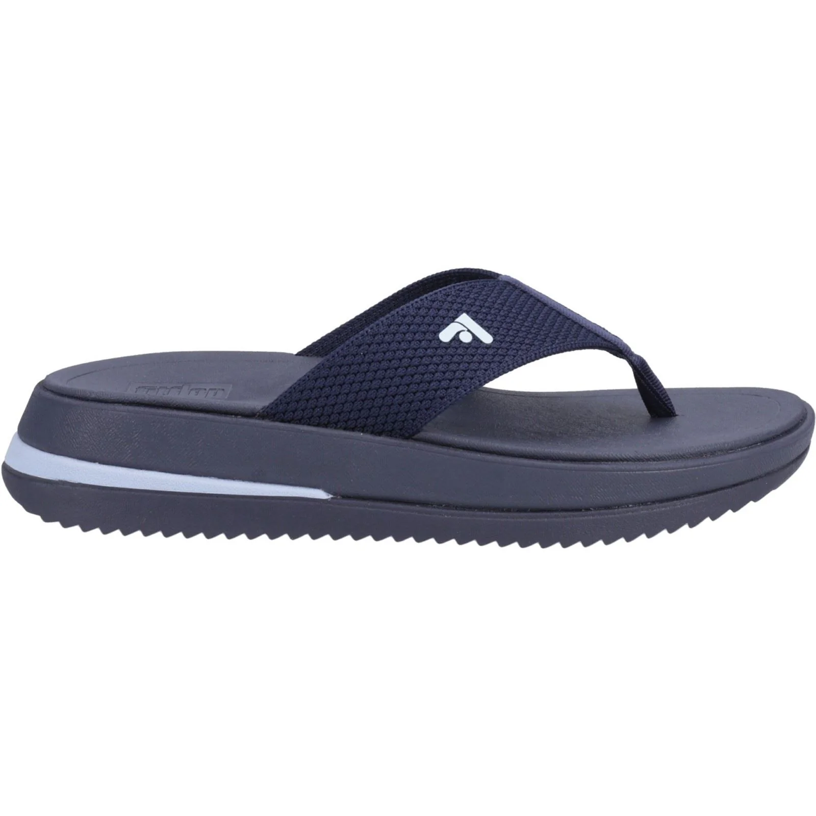 Fitflop Surff Two-tone Polyester Women's Midnight Navy Wide Sandals - Image 6